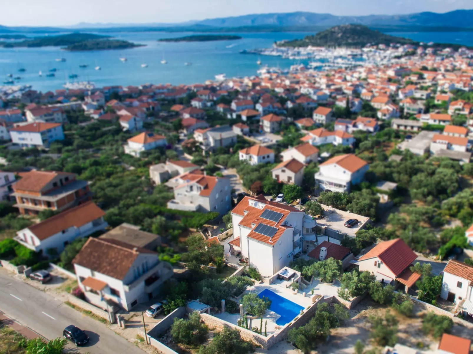 Wohnung für 4 Personen mit Pool-Draußen