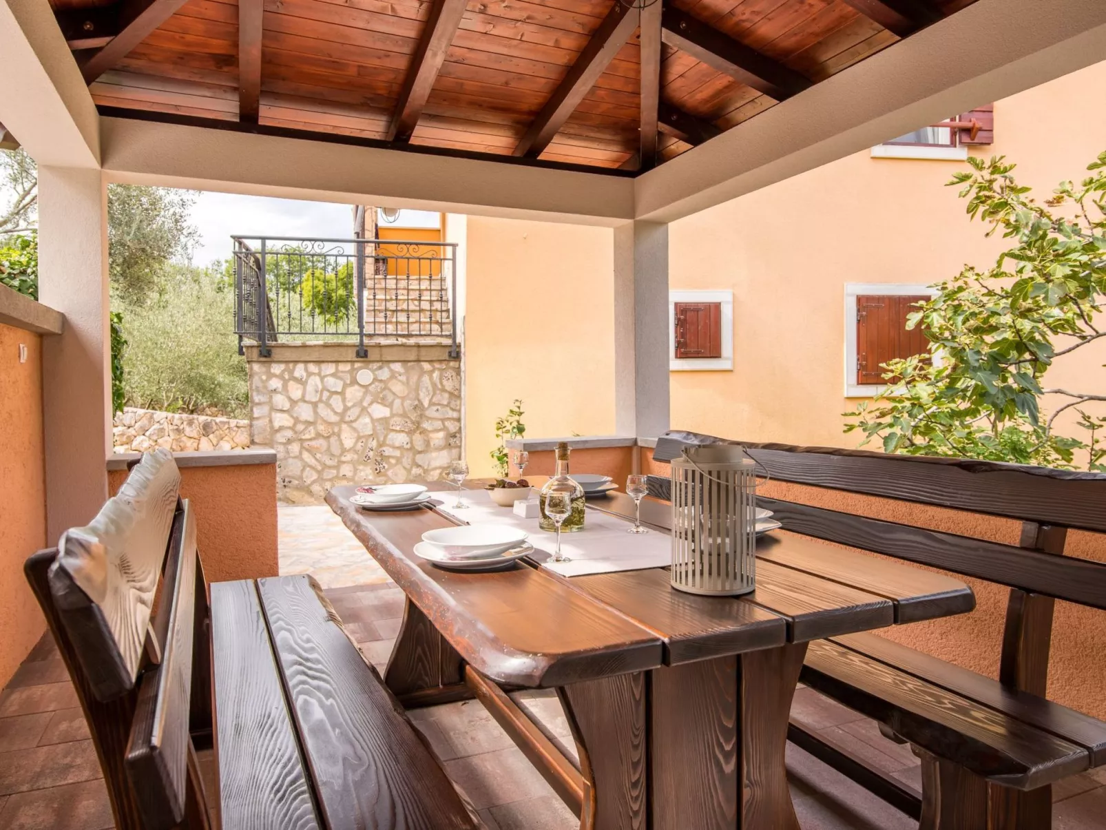 Appartement in Soline mit Großer Terrasse-Dehors