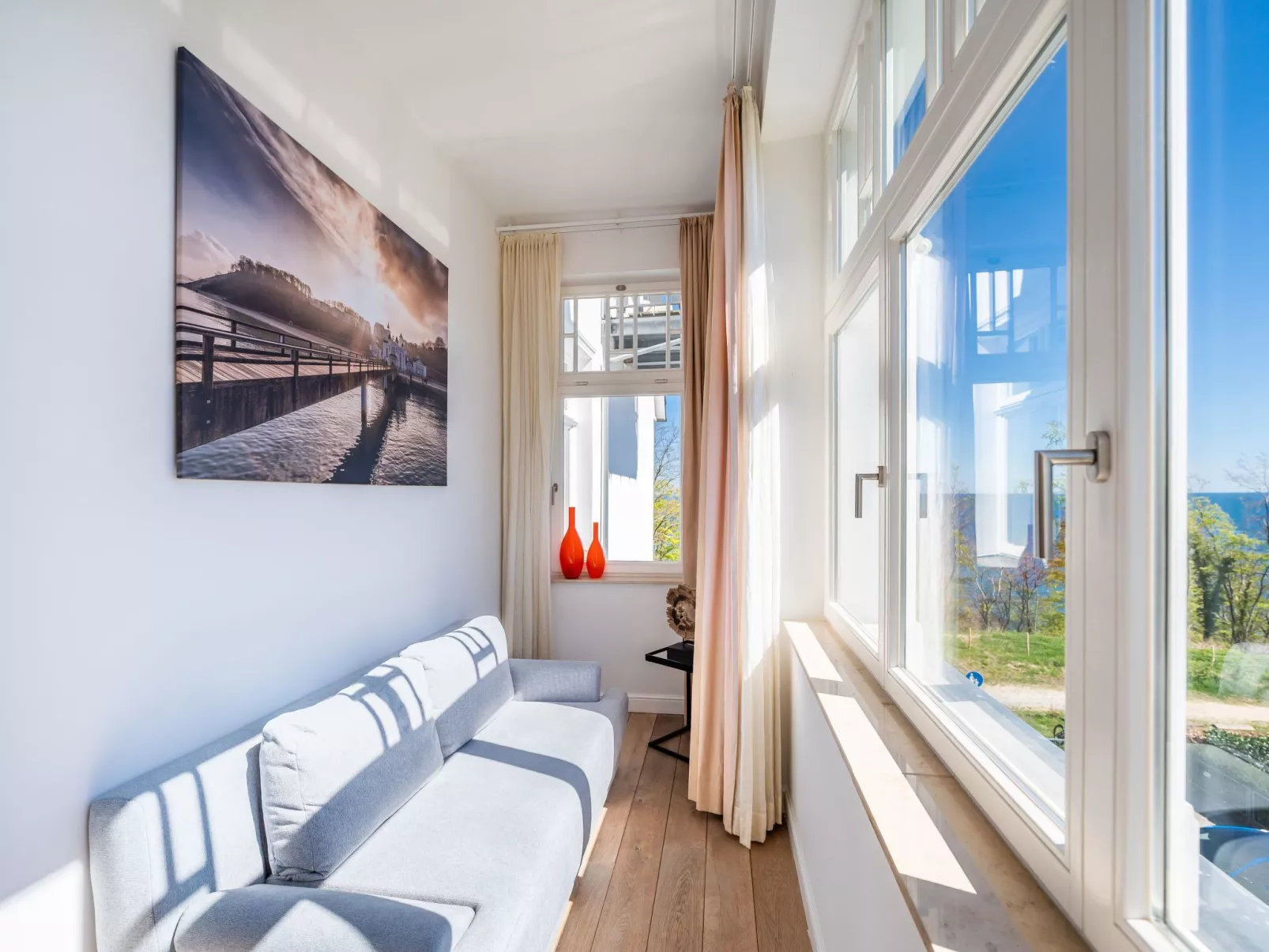 Schilfrohr Meerblick - Drinnen