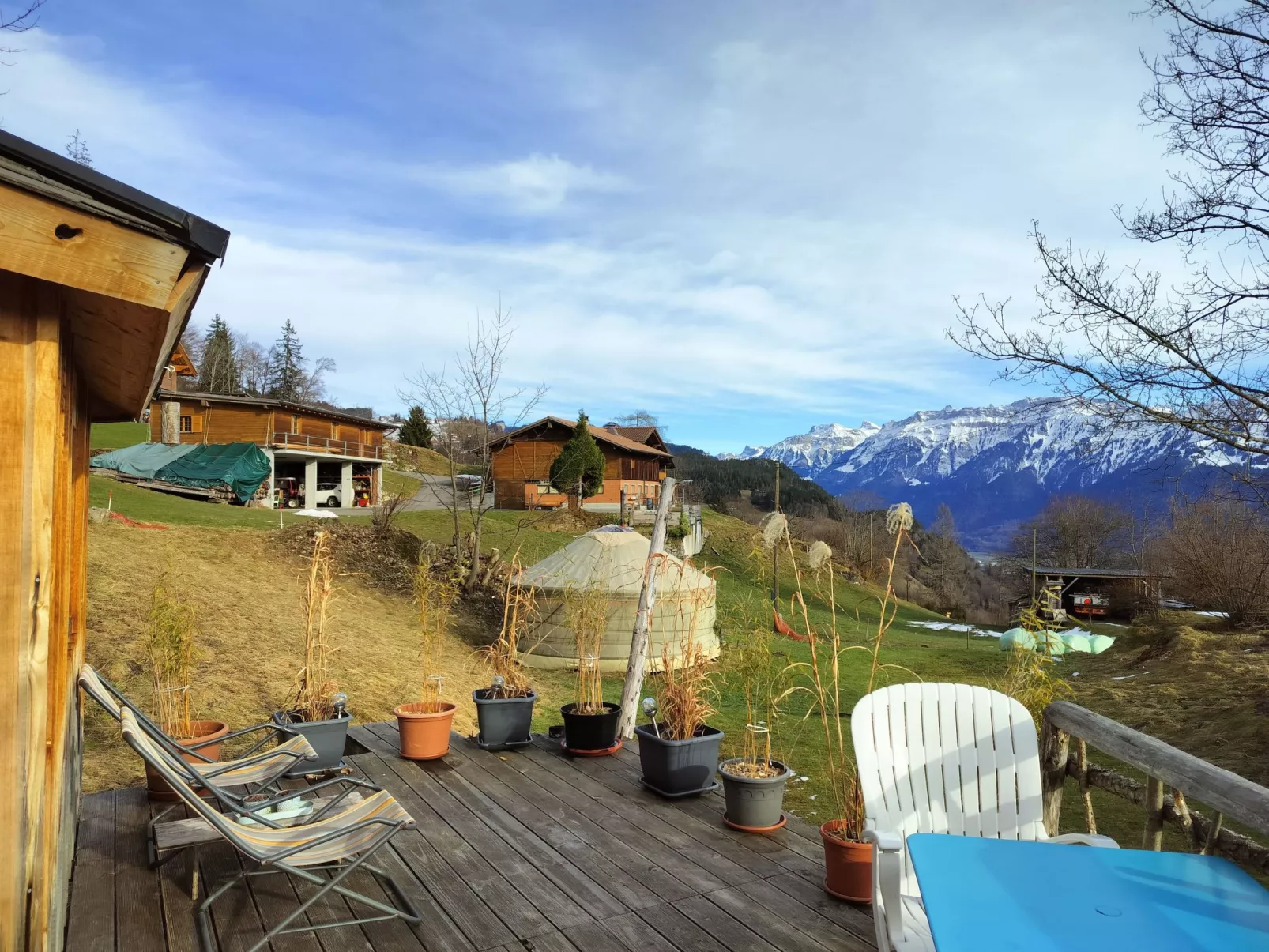 Einzigartige Holzhütte mit Bergpanorama-Dehors