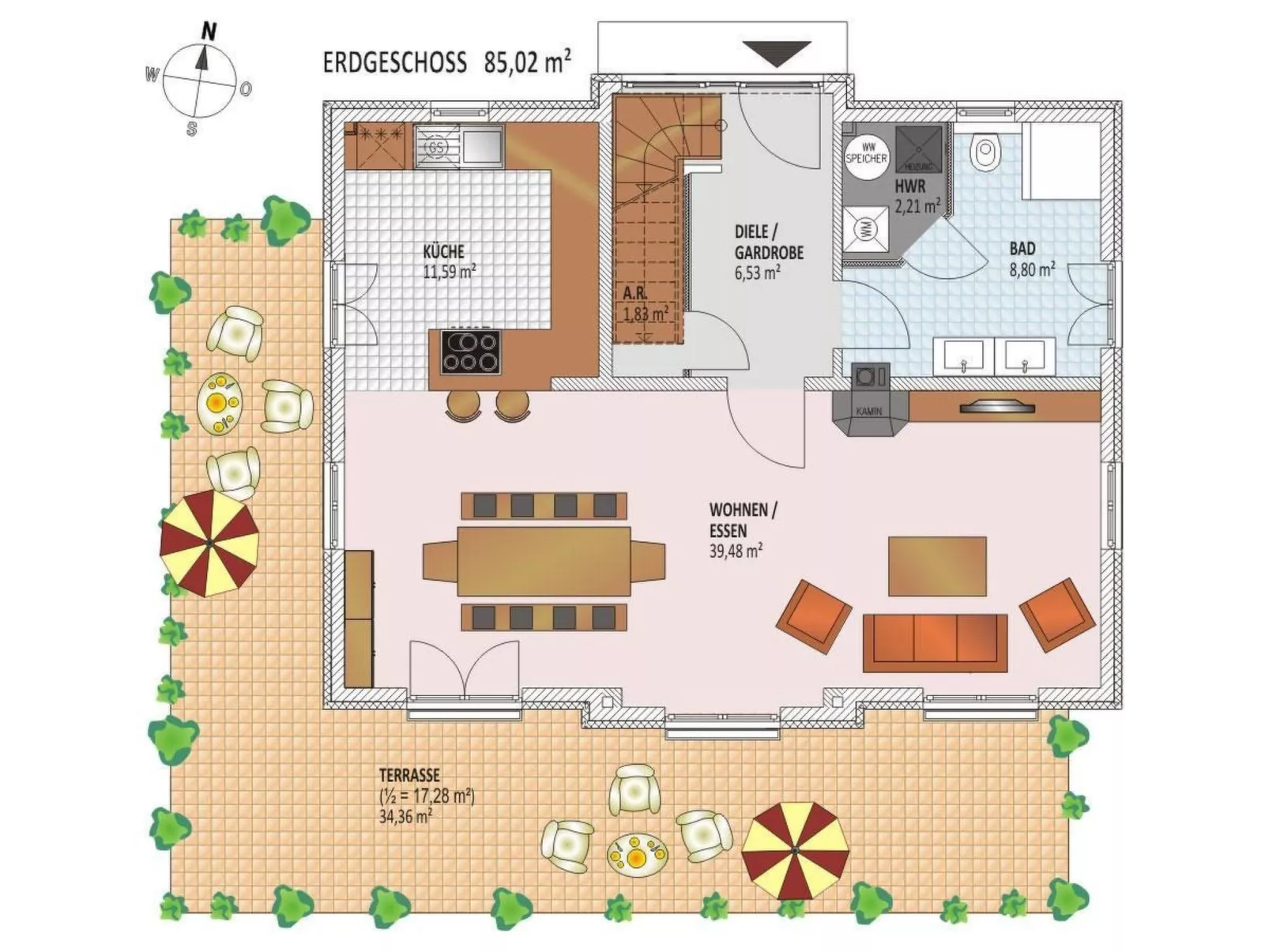 Mit Garten und Sauna-Inside
