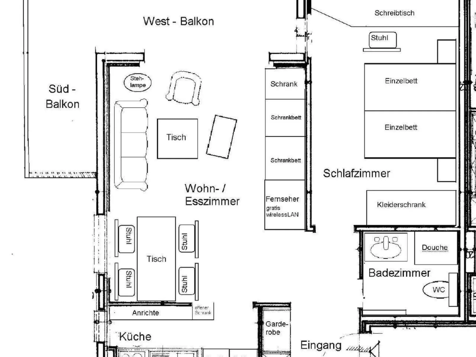 Mit Bergblick-Inside