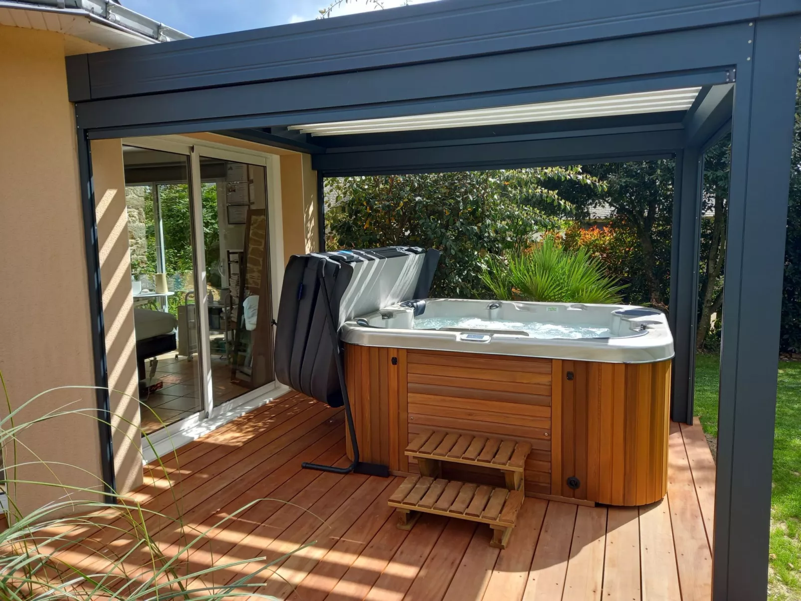 "L'Orée" - privates SPA - ruhig gelegen-Draußen