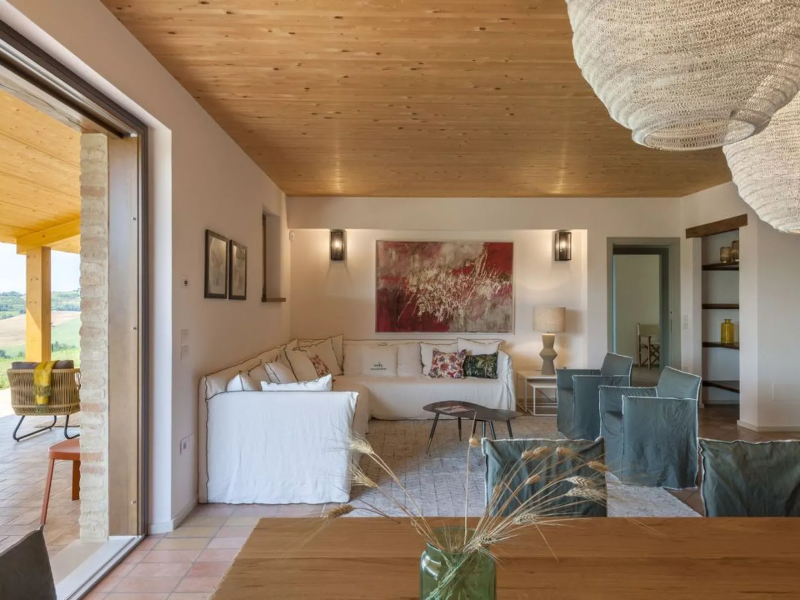 Villa i Gelsi Marche Urlaub, privater Pool-Inside