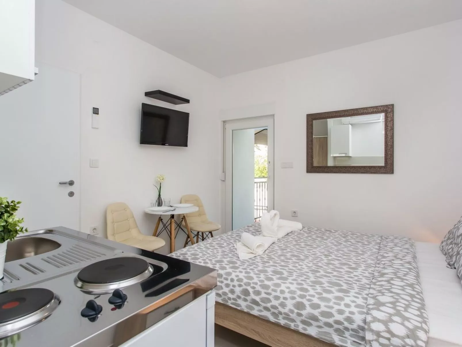 In Baška mit Eigenem Balkon-Drinnen