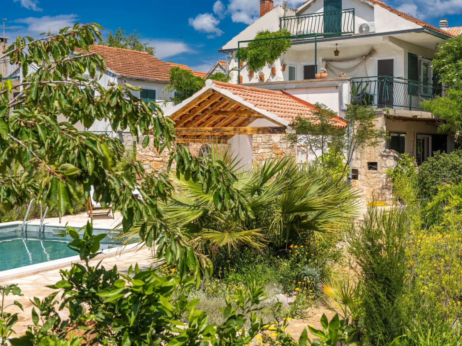 In Rudina mit Privatem Pool-Draußen