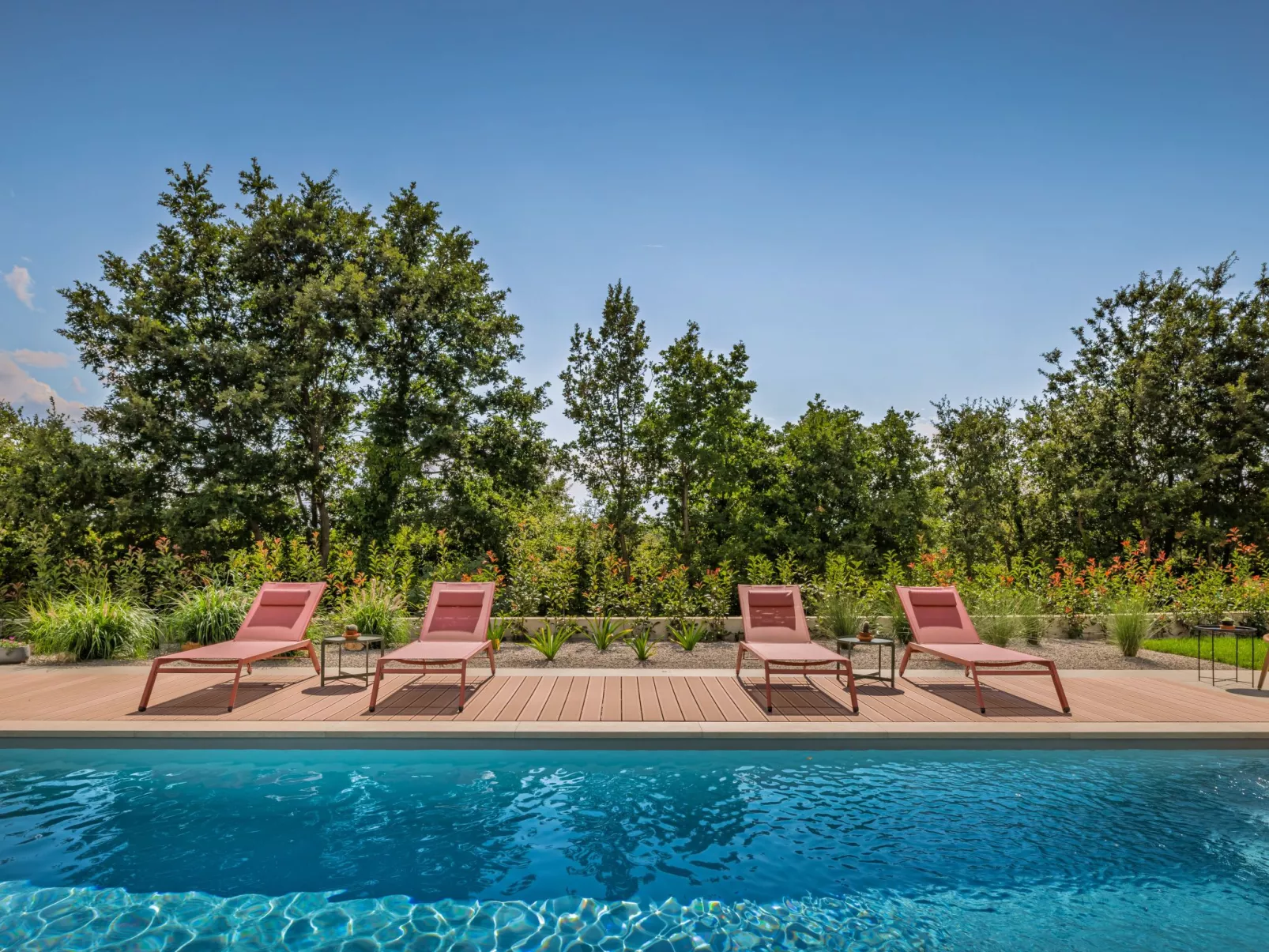 Design Villa Nux für 5 Personen mit beheiztem Pool-Dehors