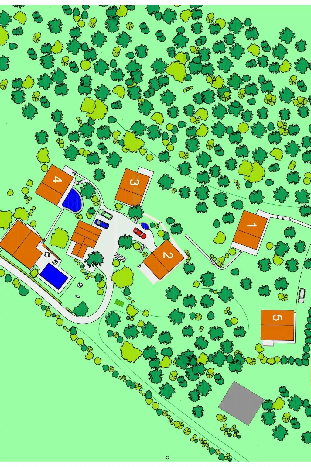Ferienhäuser mit Pool in ruhiger Lage am Waldrand-Image-tags.info