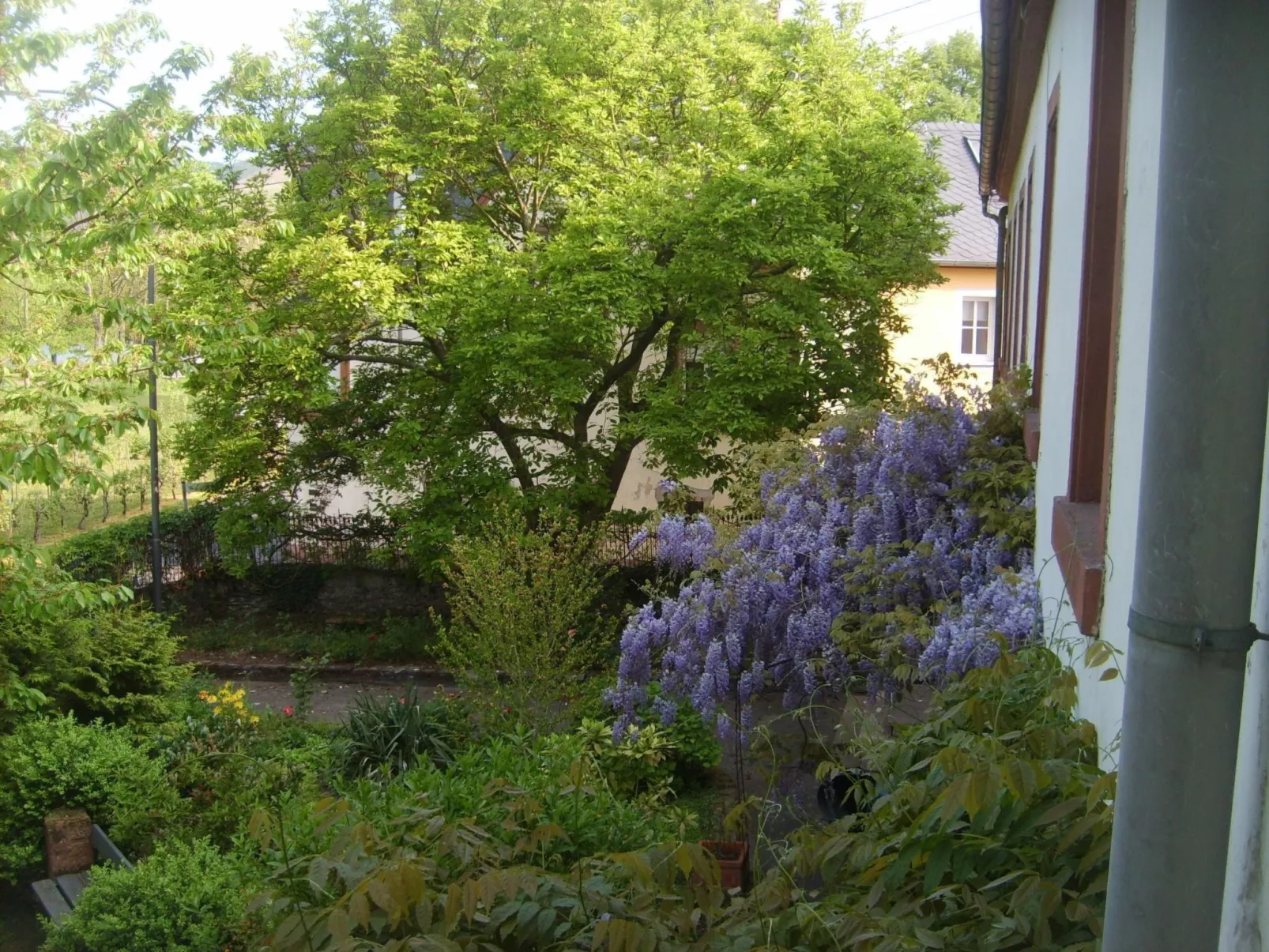 Mit Garten und Parkplatz