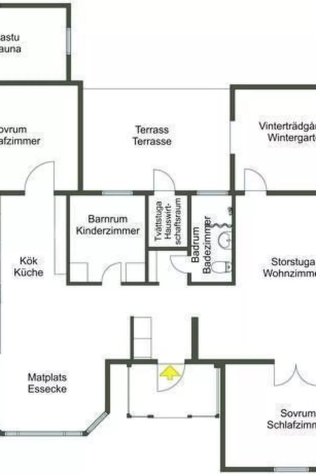 Idyllisch gelegenes, ebenerdiges Haus mit Terrasse-Dedans