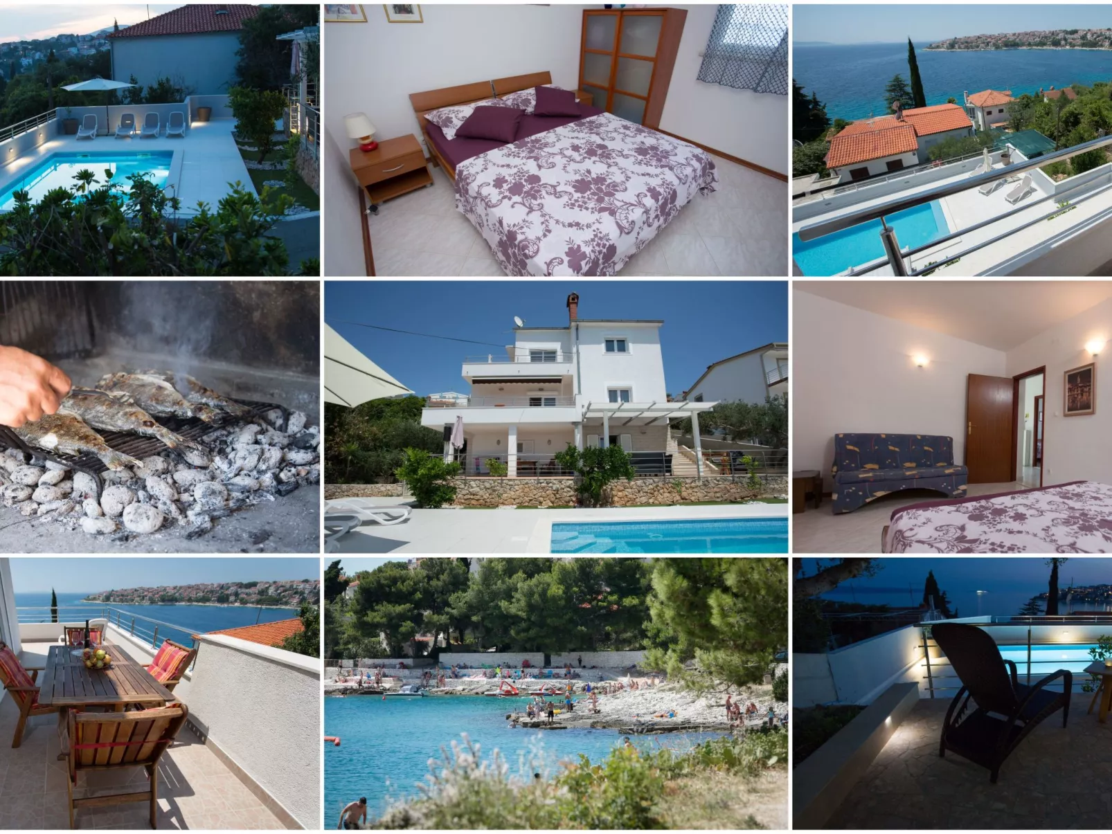 Für 5 Personen ca. 65 m&sup2; in Okrug Gornji, Adriaküste Kroatien (Kroatische-Dedans