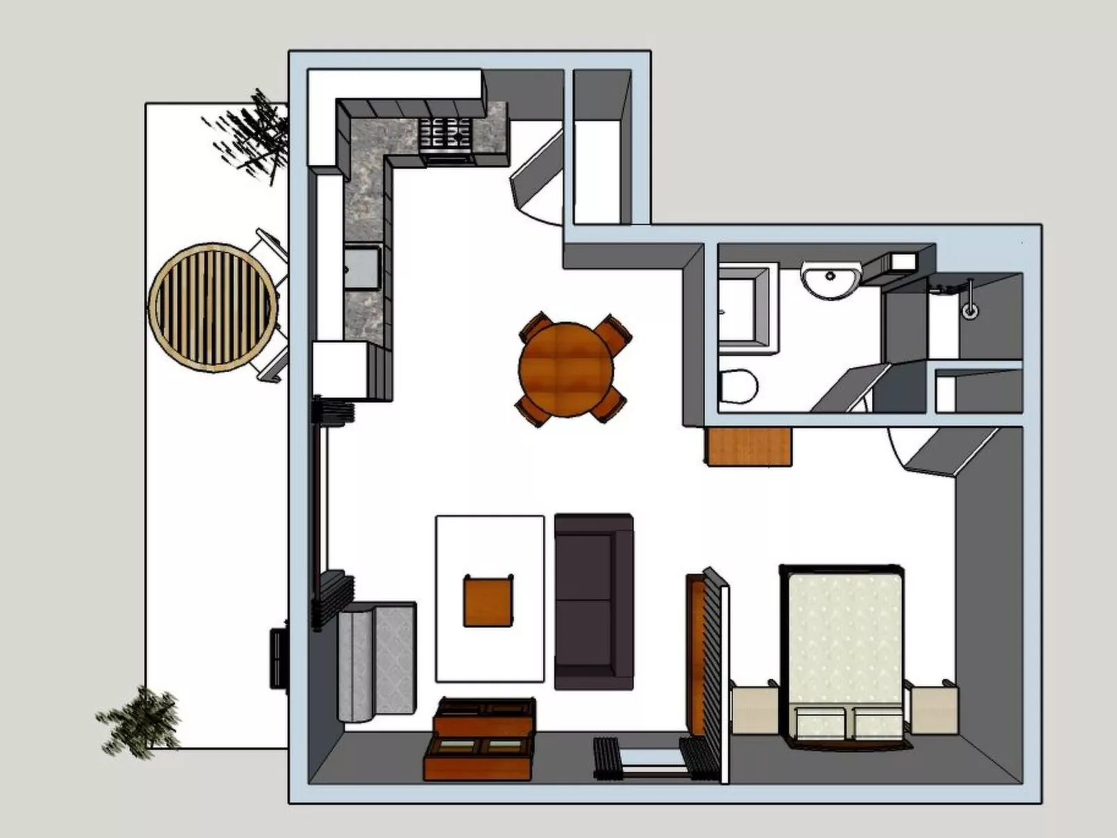 Gîte für zwei Personen-Drinnen