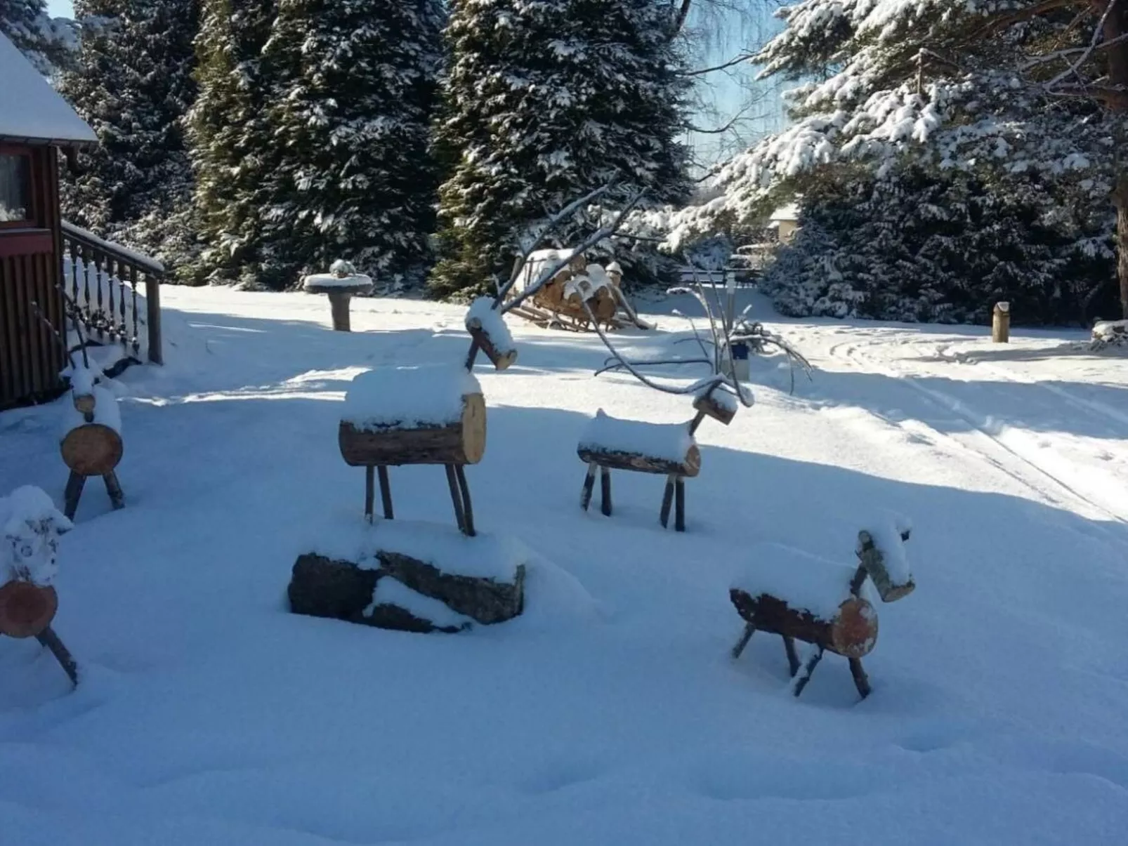 Charmantes Ferienhaus mit gemeinsamem Grill-Draußen