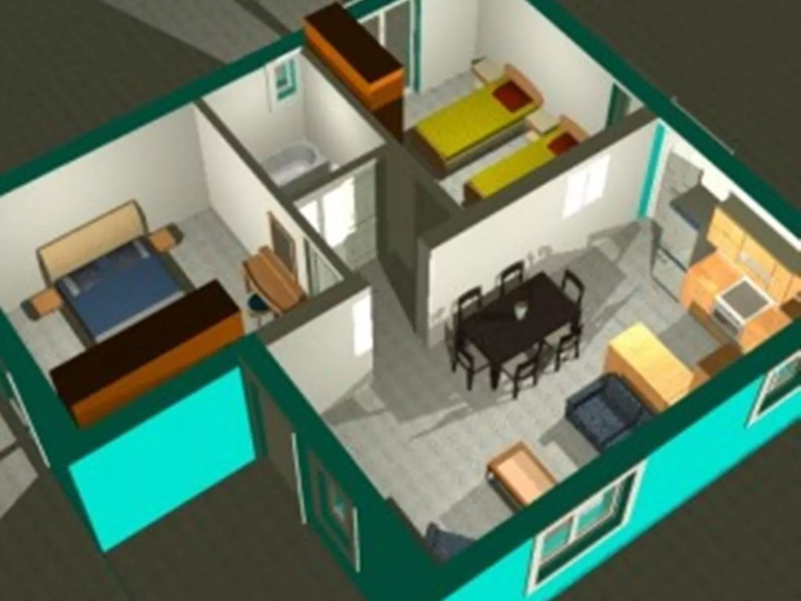 "Blue Villa"-Drinnen