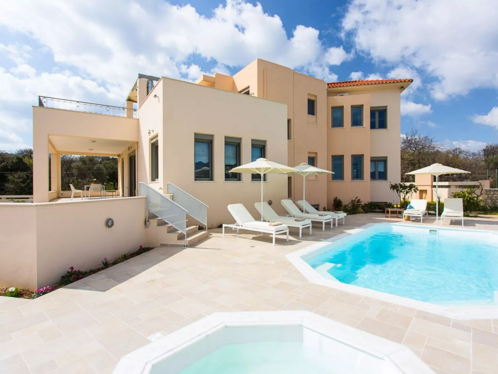 Deluxe Villa Ianthos - Whirlpool im Freien, Kinderpool-Outside