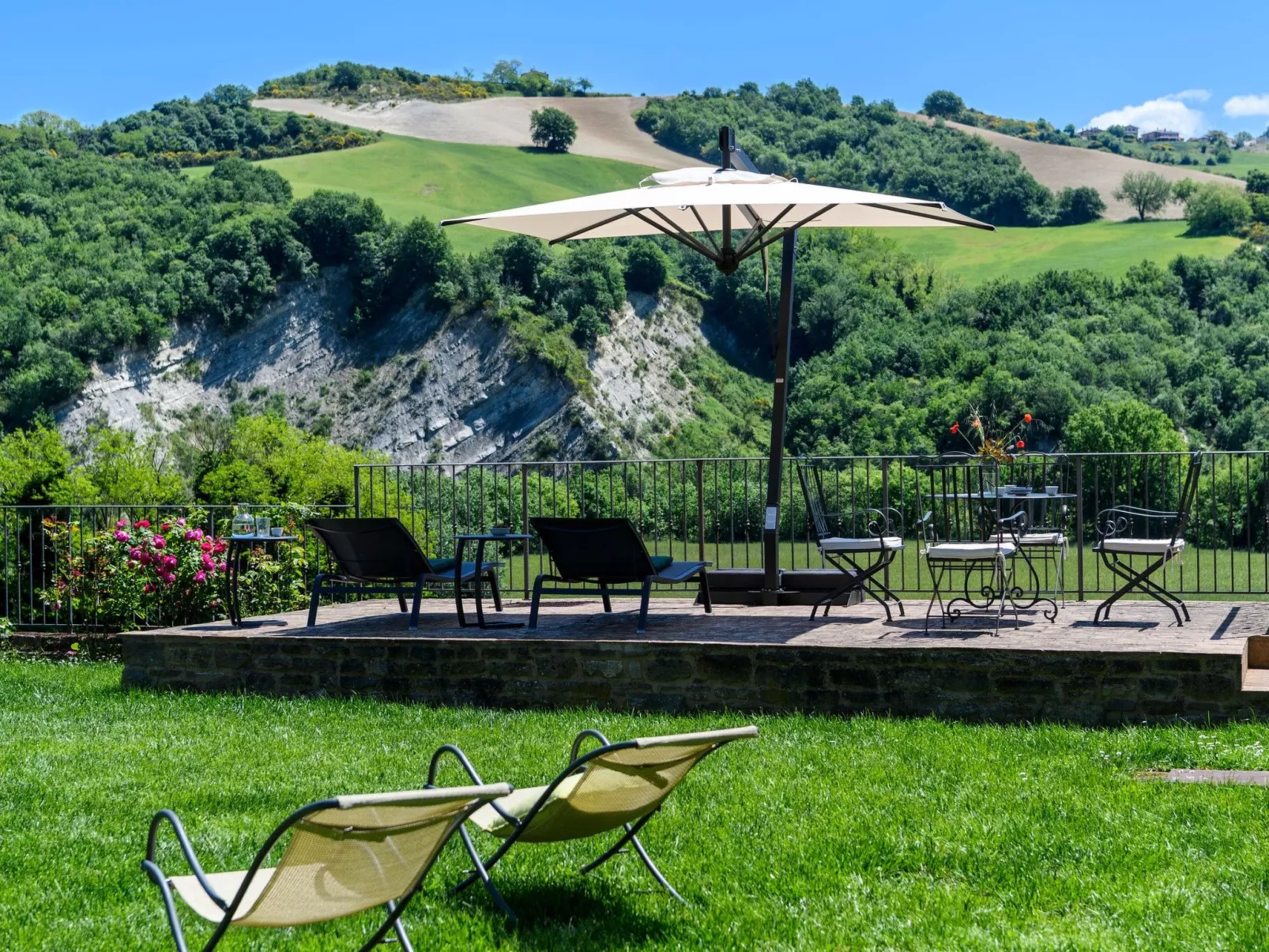 Ca Seppe Marche Ferienvillen, privater Pool-Dehors