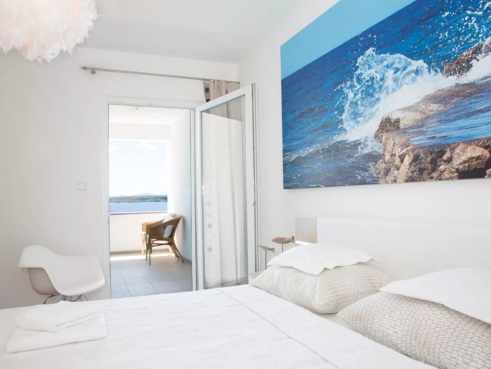 Appartement mit Blick auf das Wasser-Drinnen