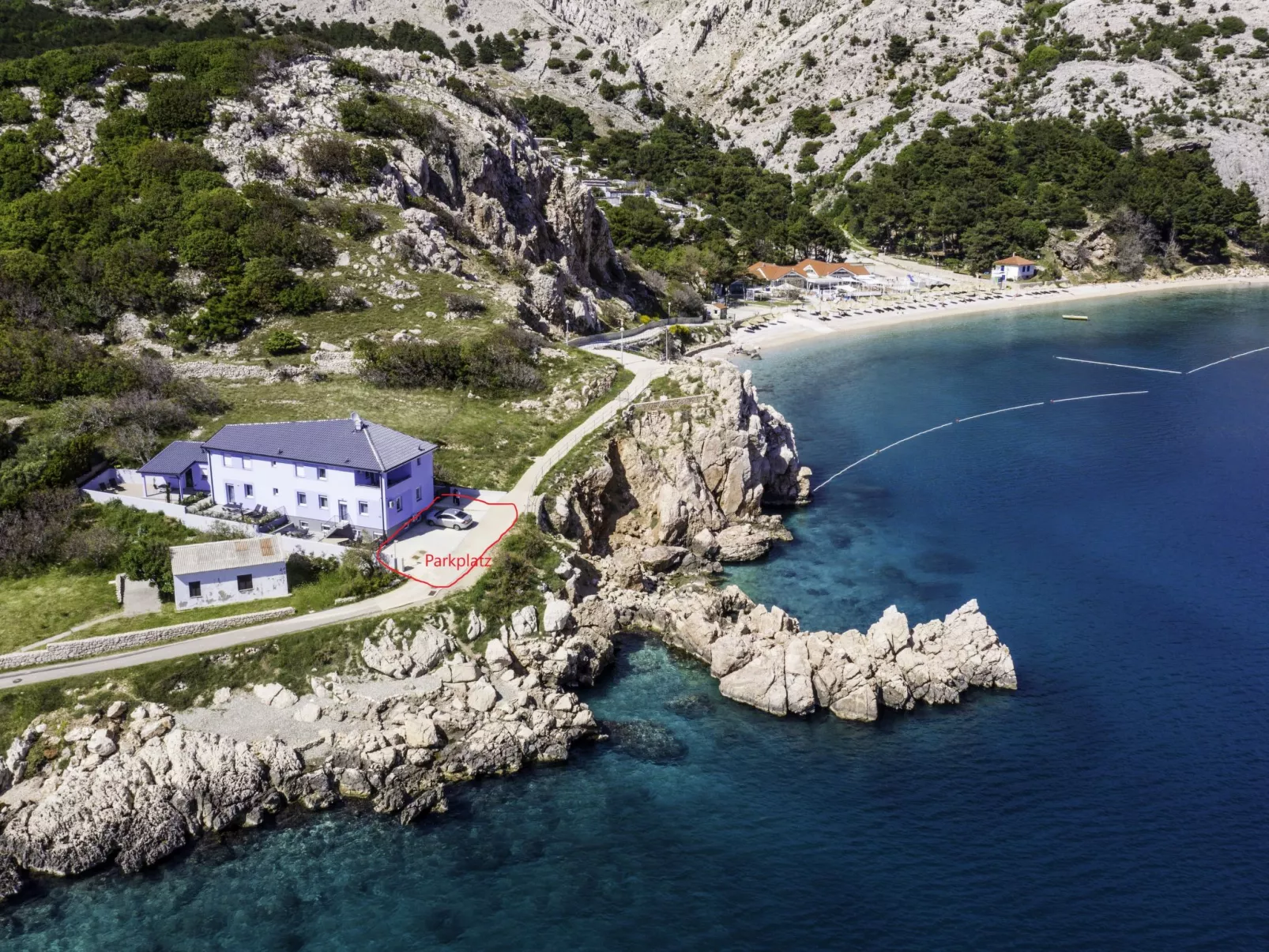 Wohnung in Baška mit Terrasse-Draußen