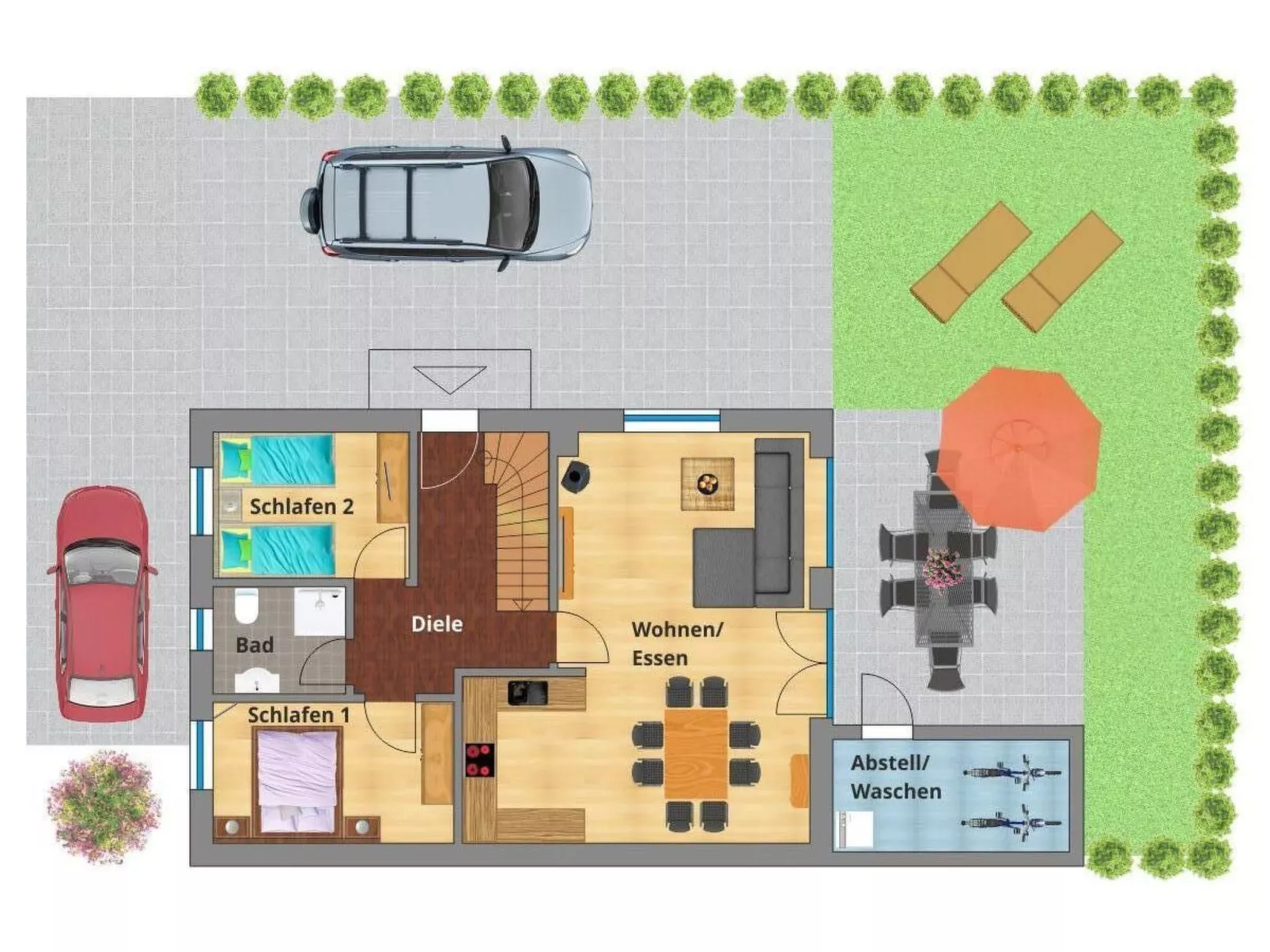 In Burhave mit Kleinem Garten-Image-tags.info