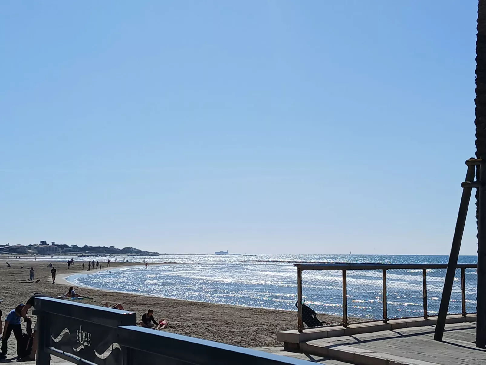 Mobilheim "Les Dunes" mit Blick auf das Wasser-Dehors
