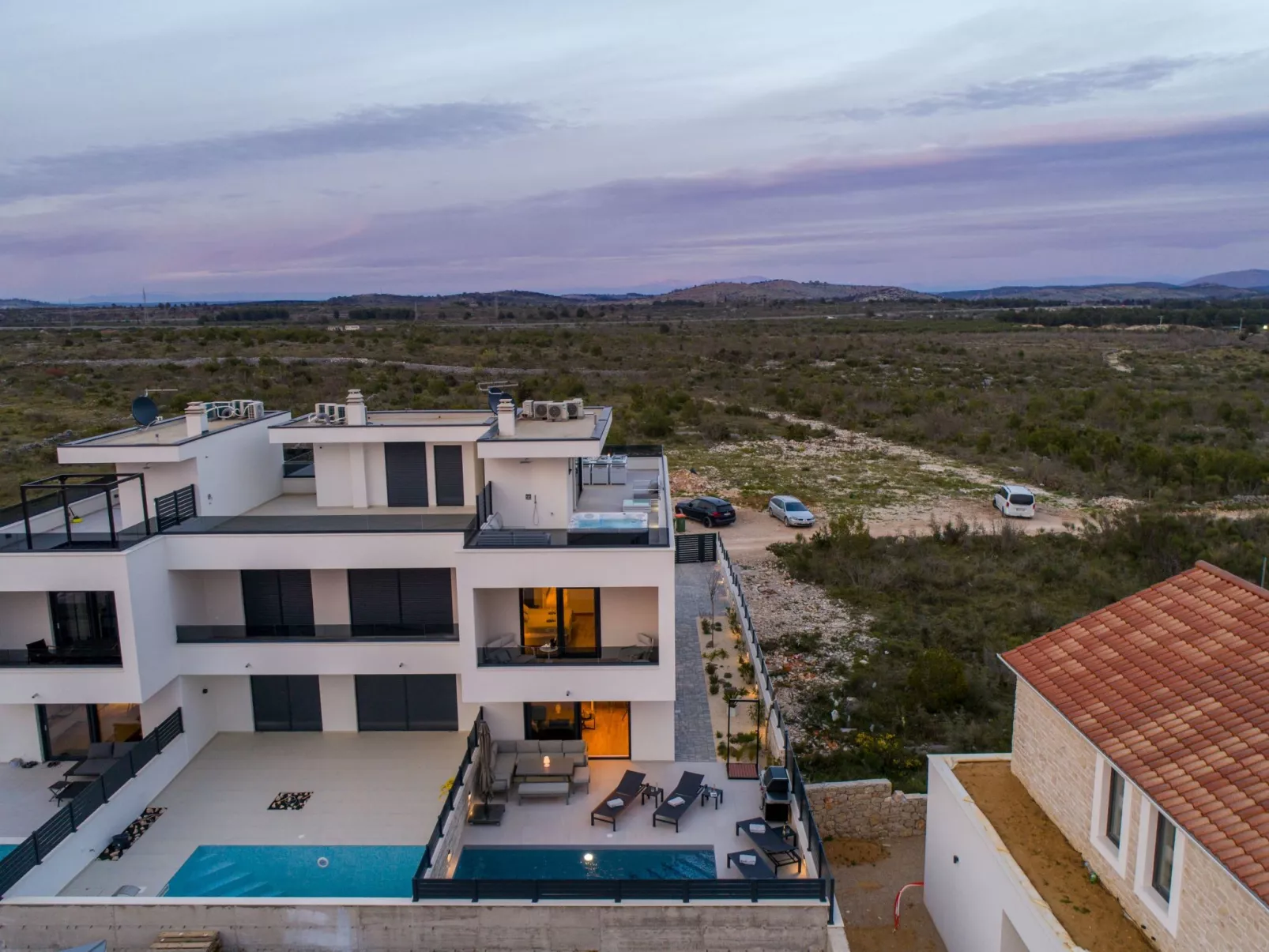 Villa Vodice Sky für 8 Gäste-Dehors