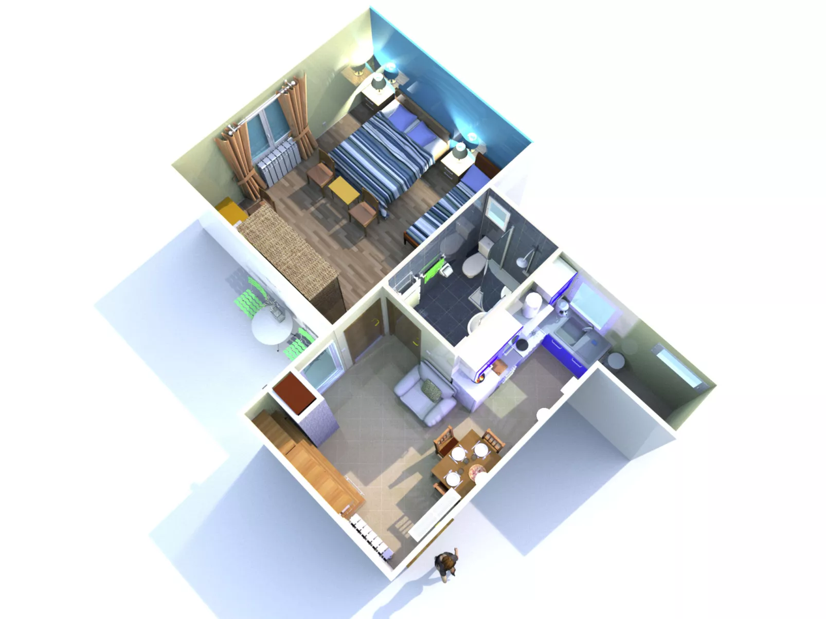 Wohnung mit Balkon-Drinnen