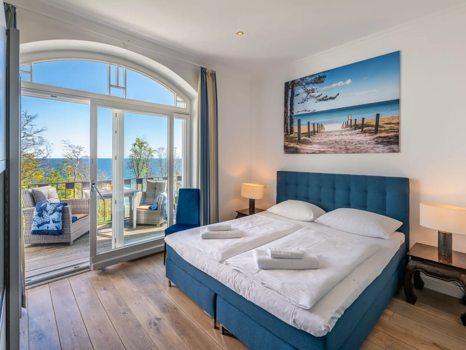 Schilfrohr Meerblick - Drinnen