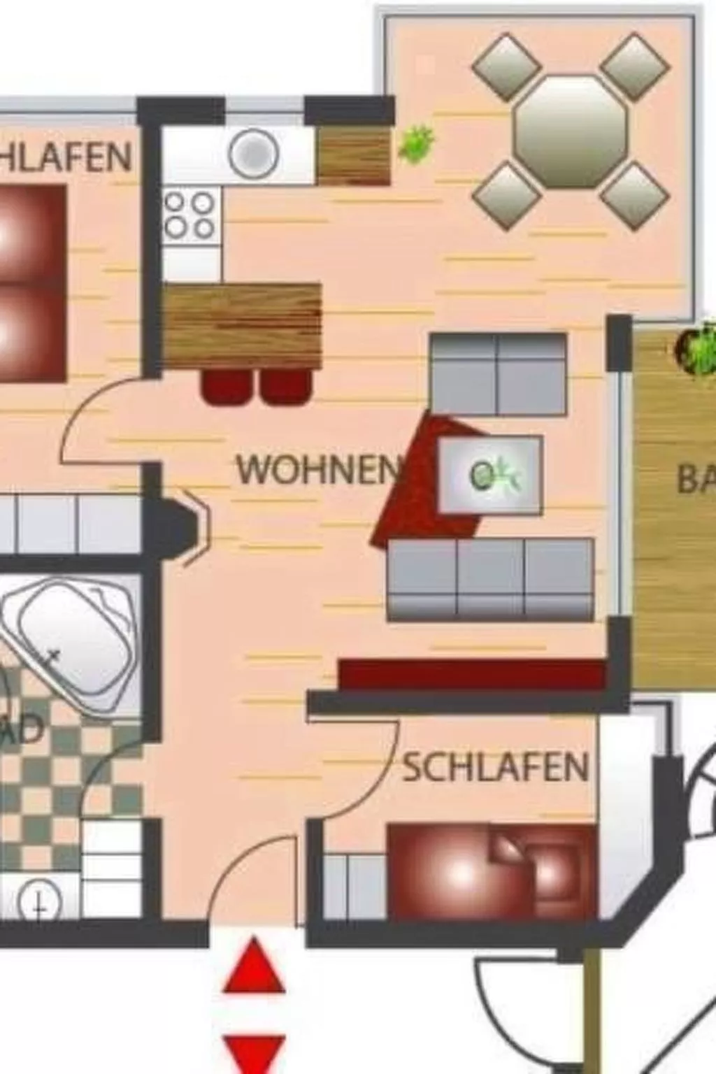 Wohnung in Strandnähe mit Sauna und Kamin - Dedans