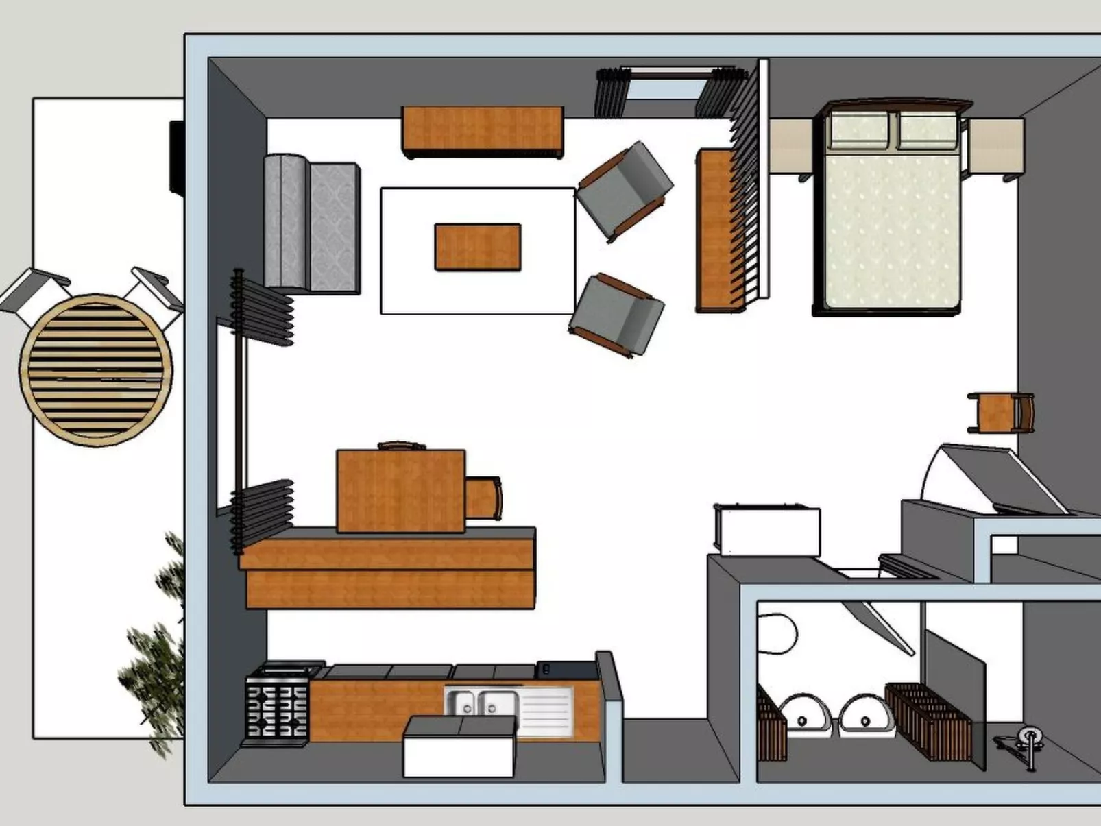 Gîte für zwei Personen-Inside