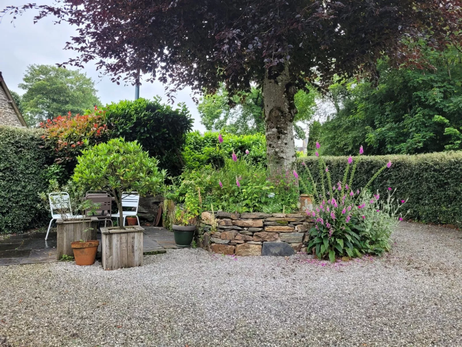 Kleiner Kokon mit seinem geheimen Garten-Outside