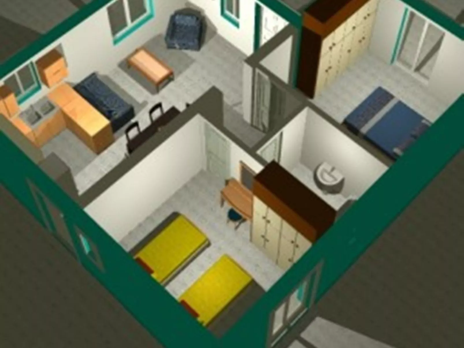 "Blue Villa"-Drinnen