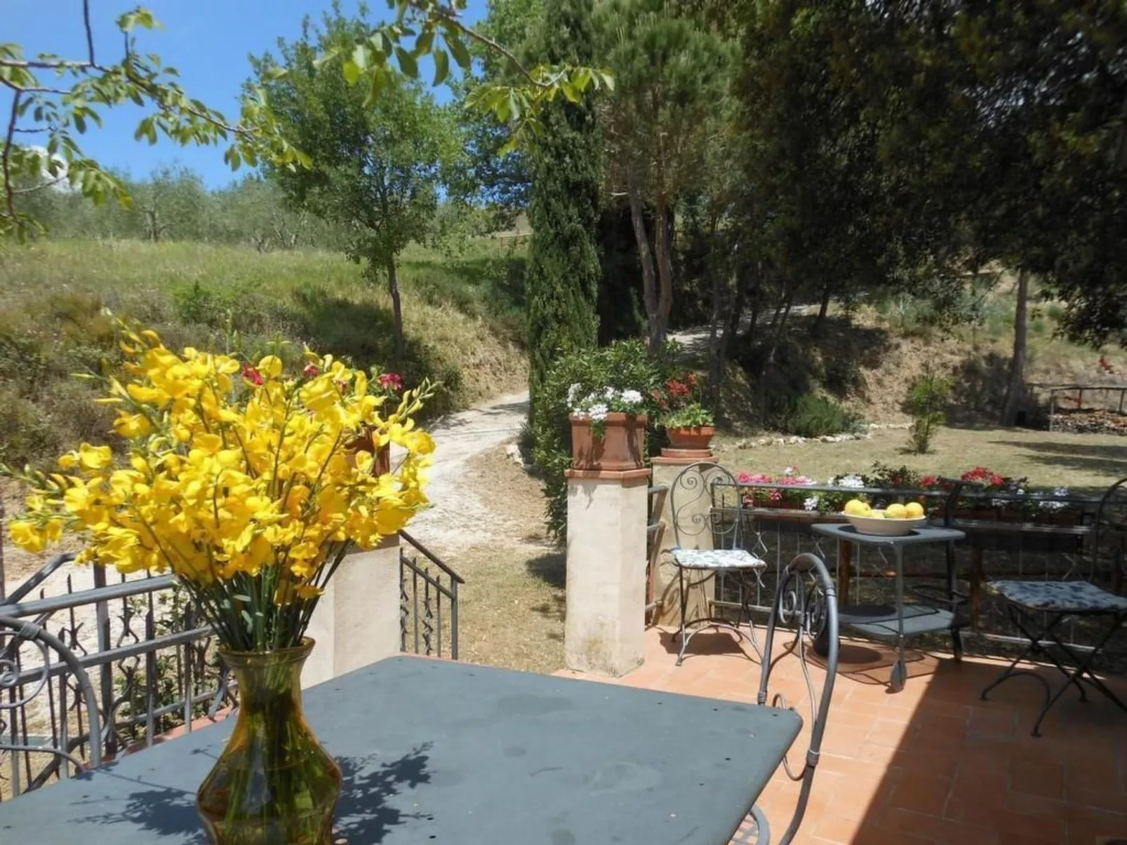 Casa Mulinello, Blick auf das Tal von Montepulciano-Draußen