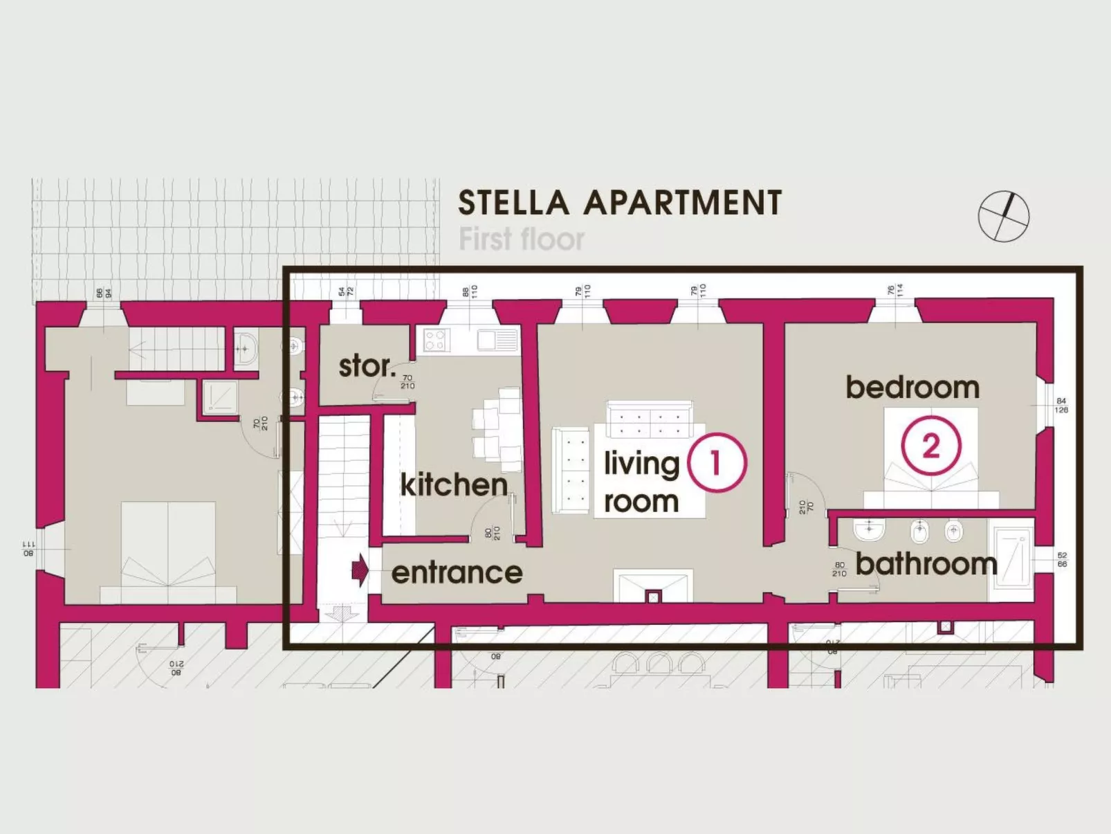 Charmante 1-Zimmer-Wohnung in Reggello-Inside