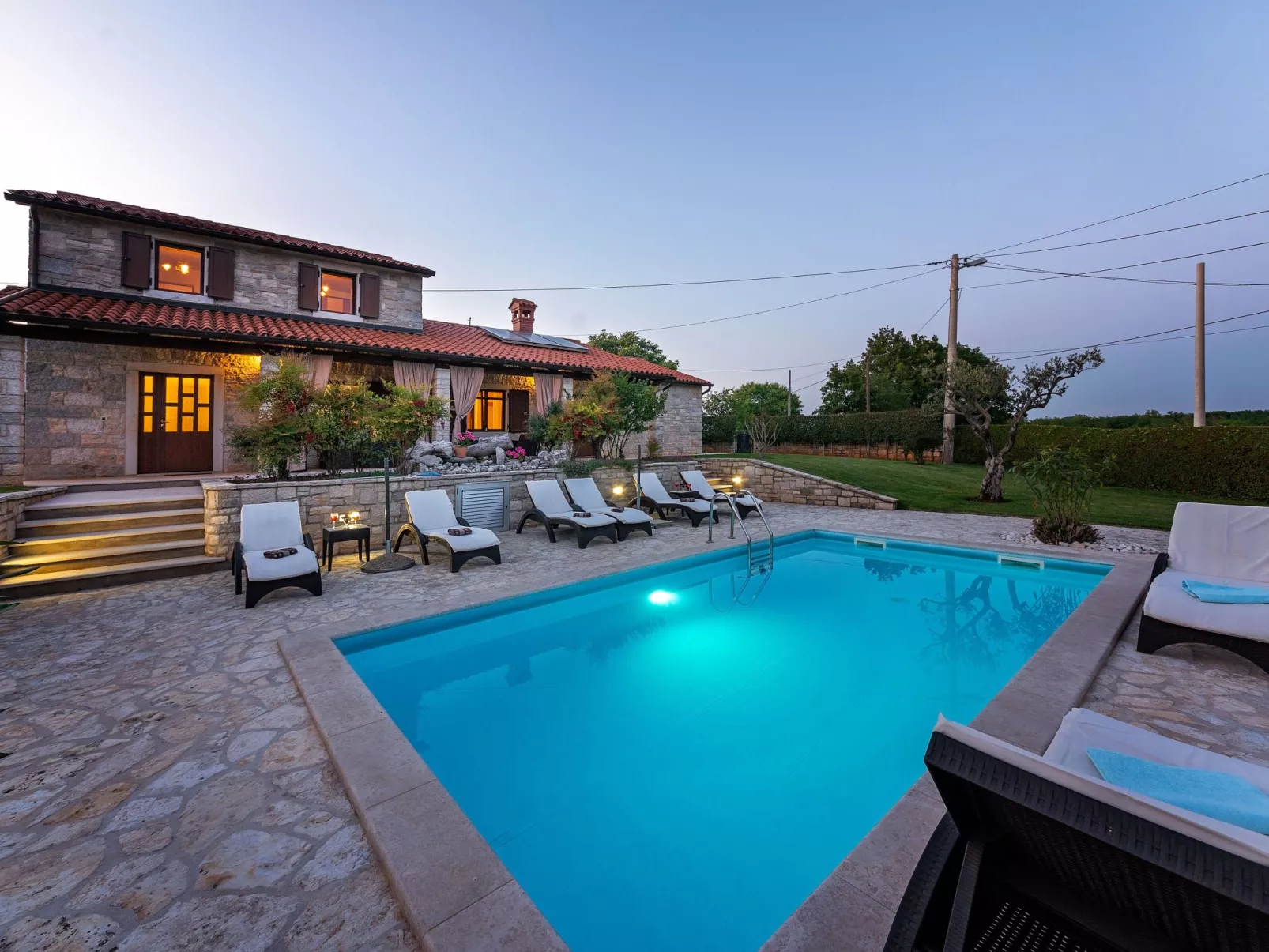 Landhaus Villa Casa Danijel mit Pool und Meerblick-Dehors