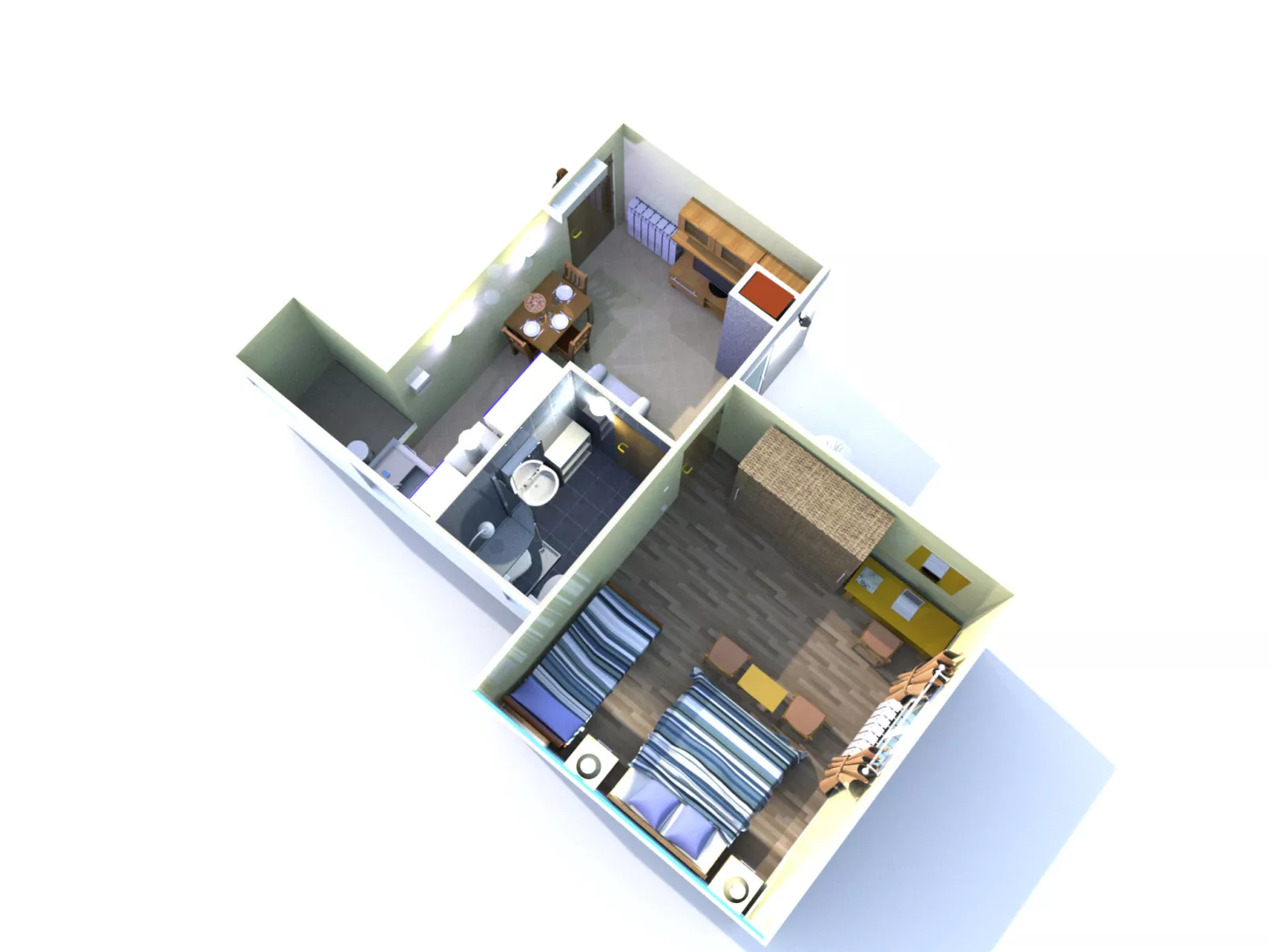 Wohnung mit Balkon-Drinnen