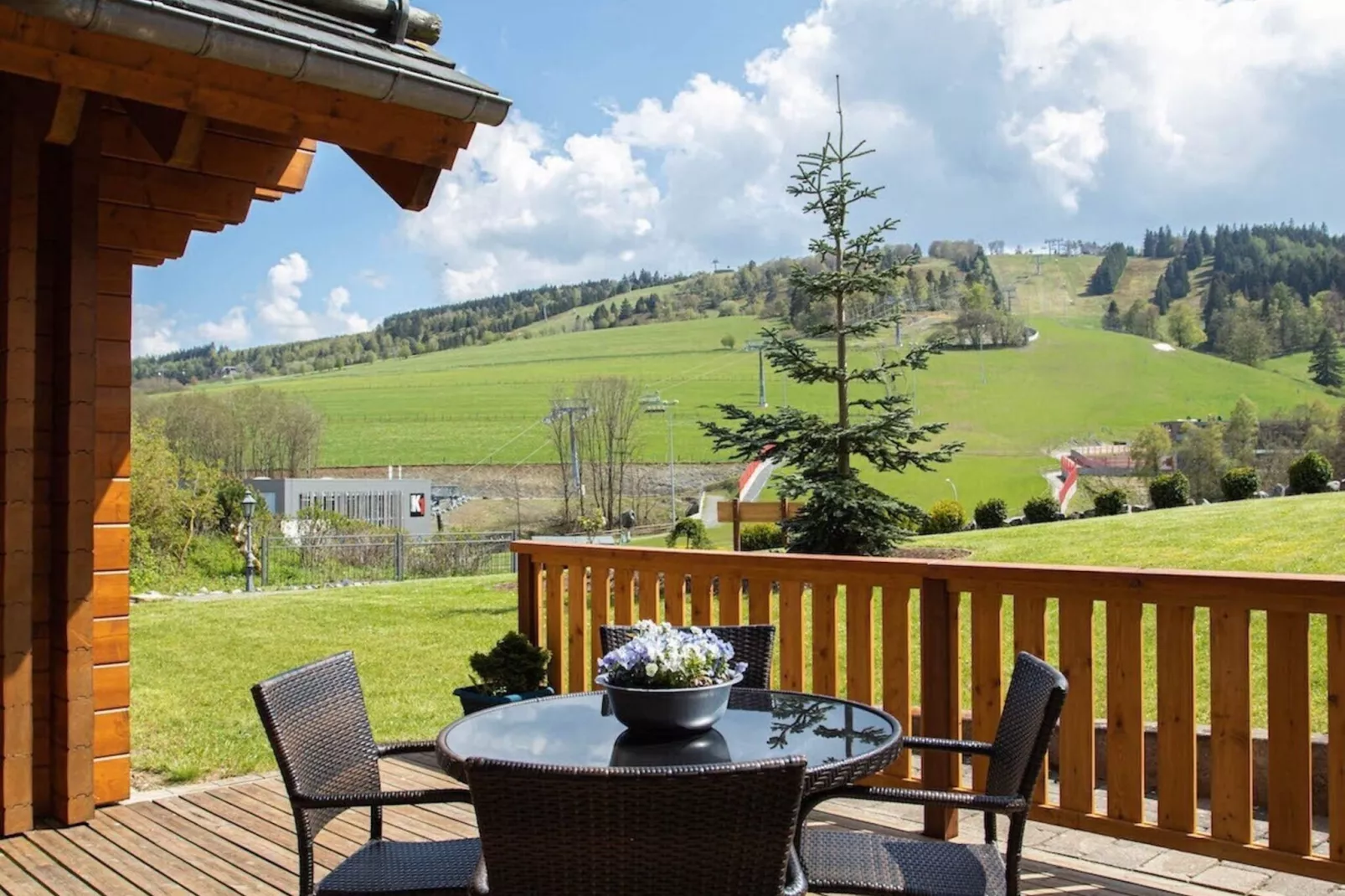 Luxus Blockhaus B-Terrassenbalkon