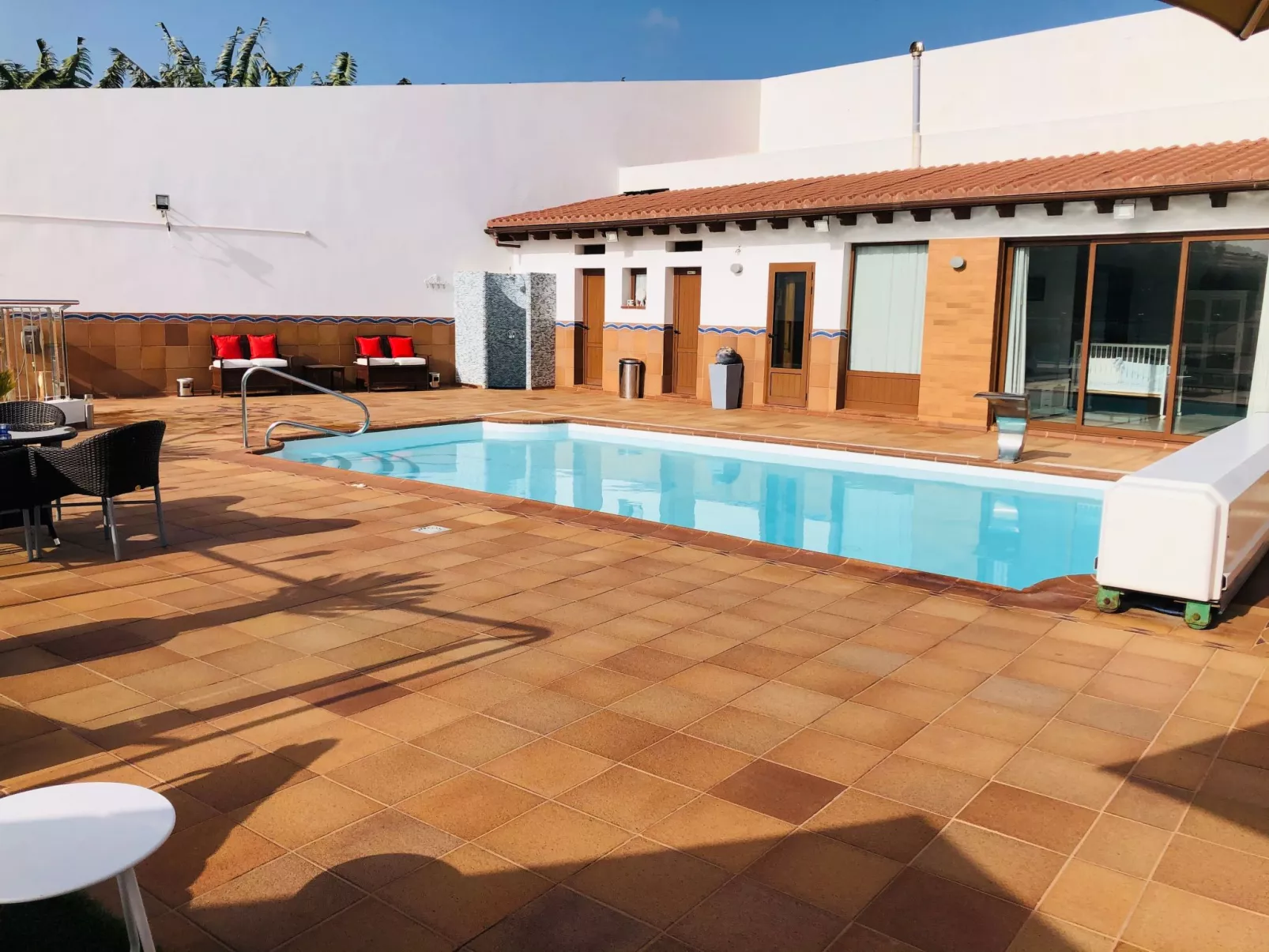 Villa los palmitos Familiäre Privatvilla mit Pool-Draußen