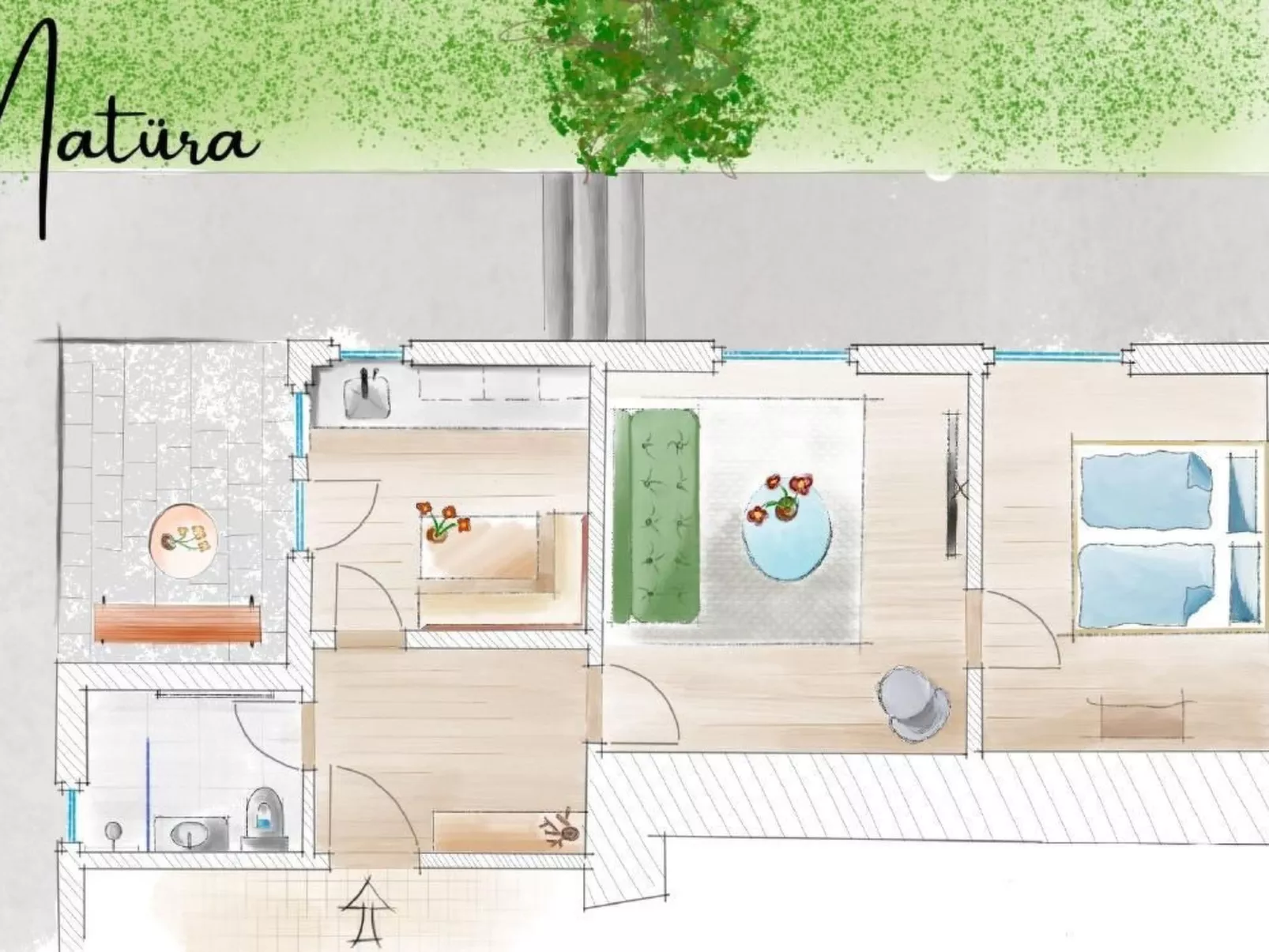 Villa Fried, Natüra - Drinnen