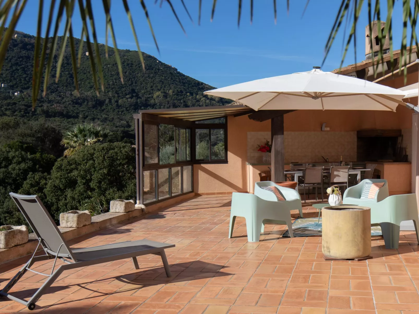 Apartment Terrasse Panoramablick auf den Golf-Dehors