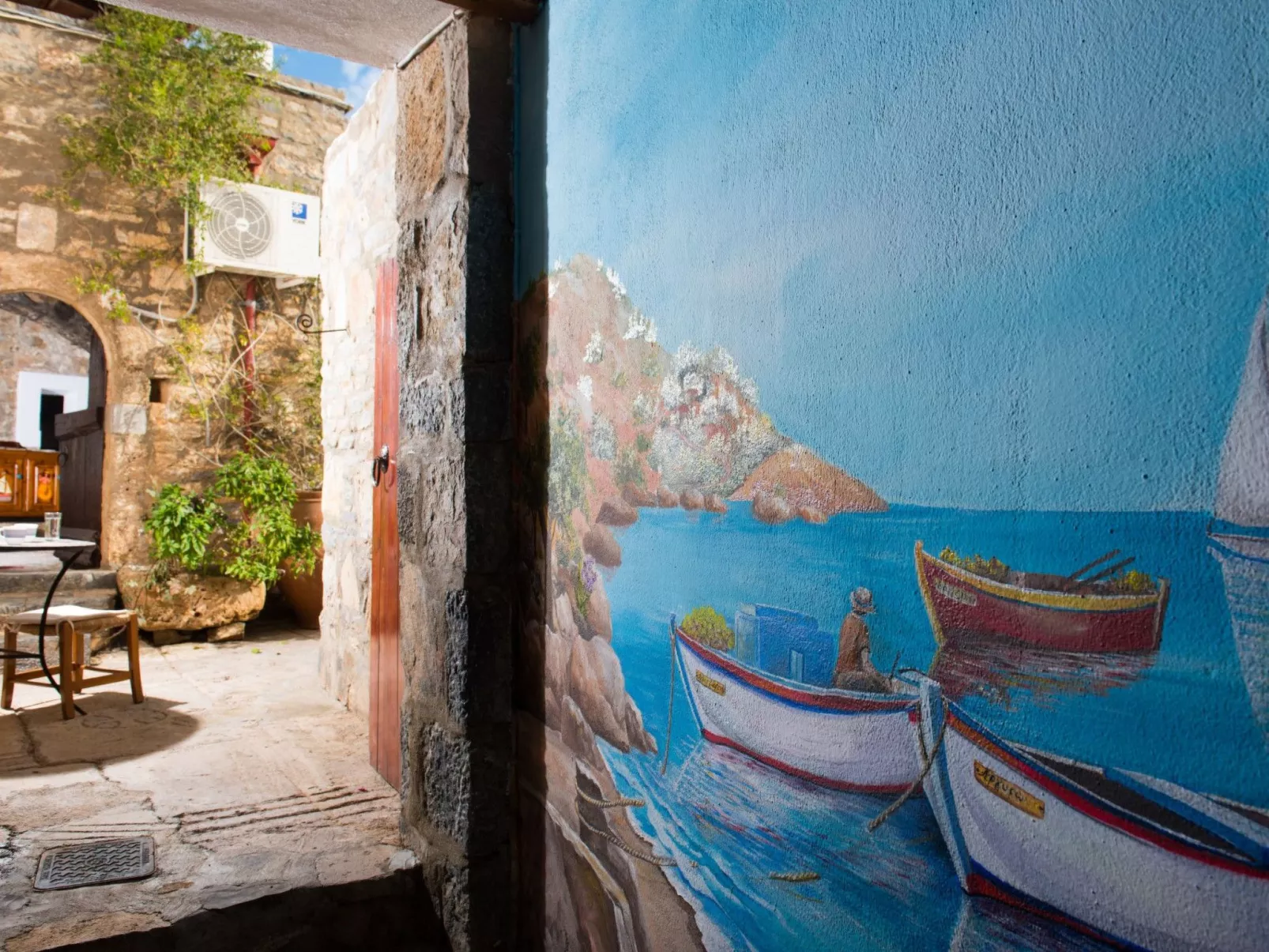 Authentisches Kreta Elounda Haus mit Meerblick Margarita-Draußen