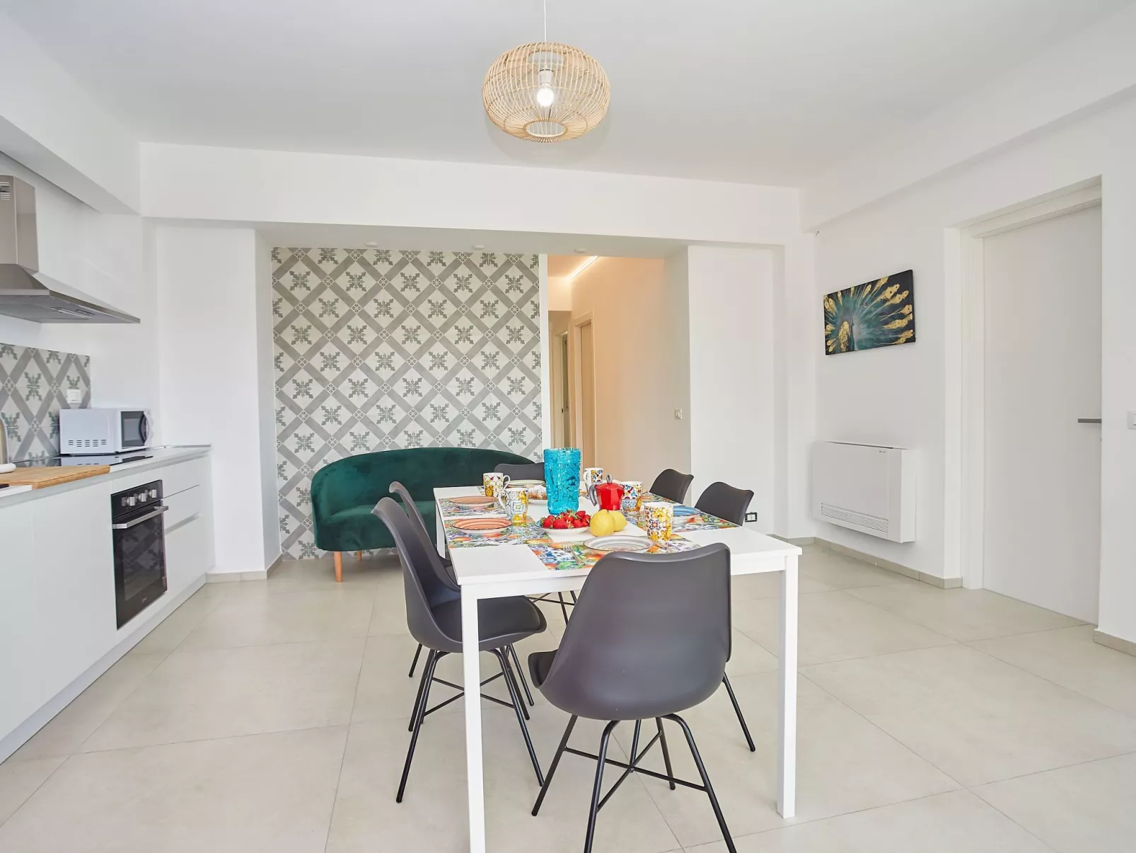 Grüne Wohnung 1 Stockwerk-Inside