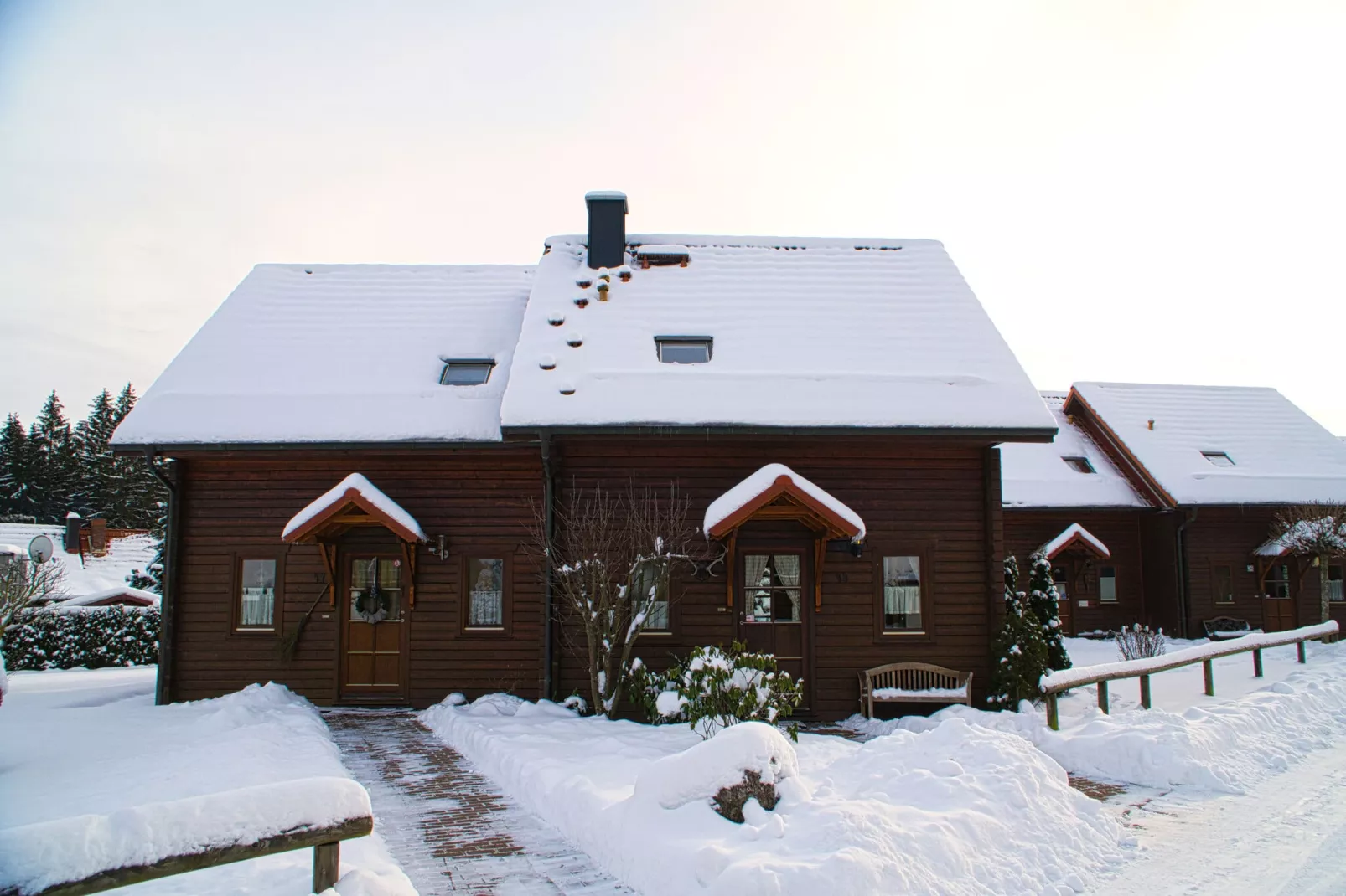 Ferienhaus in Hasselfelde - Haus 48 Blauvogel-Außenbereich Winter