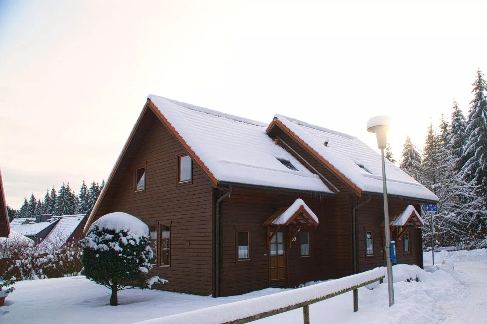 Ferienhaus in Hasselfelde - Haus 59 Blauvogel-Exterior winter