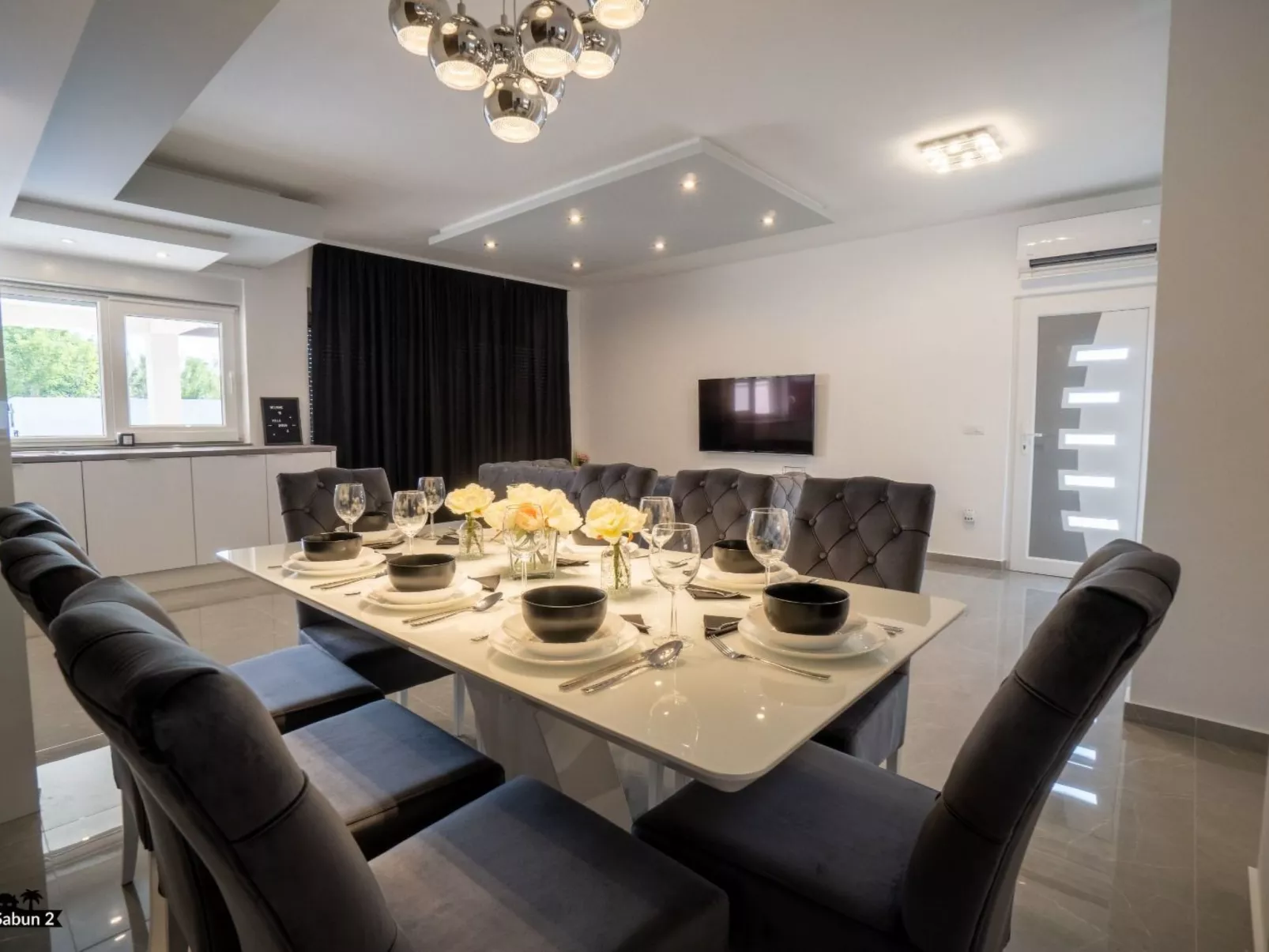 Villa mit beheiztem Pool Privlaka - TA Leut Agency-Drinnen