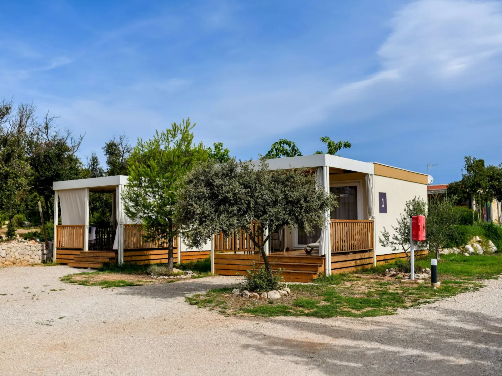 Mobilheim direkt am Strand-Draußen