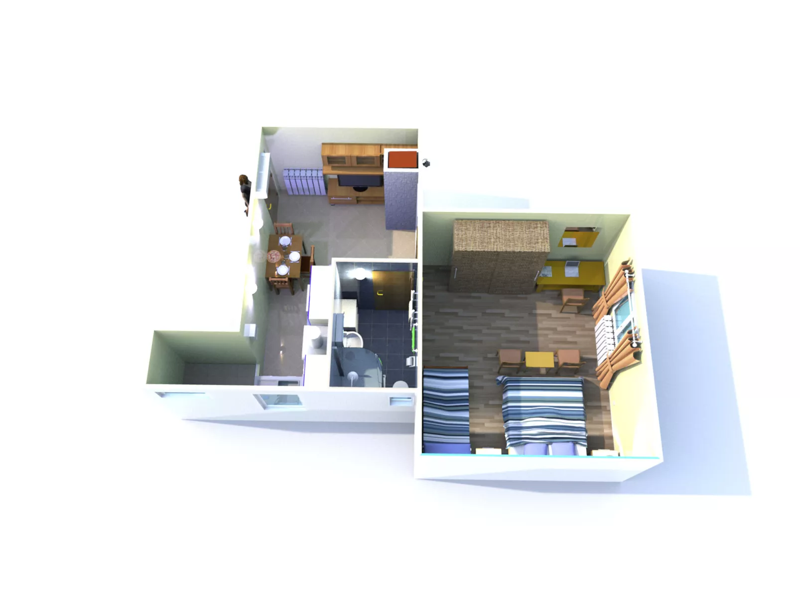 Wohnung mit Balkon-Drinnen