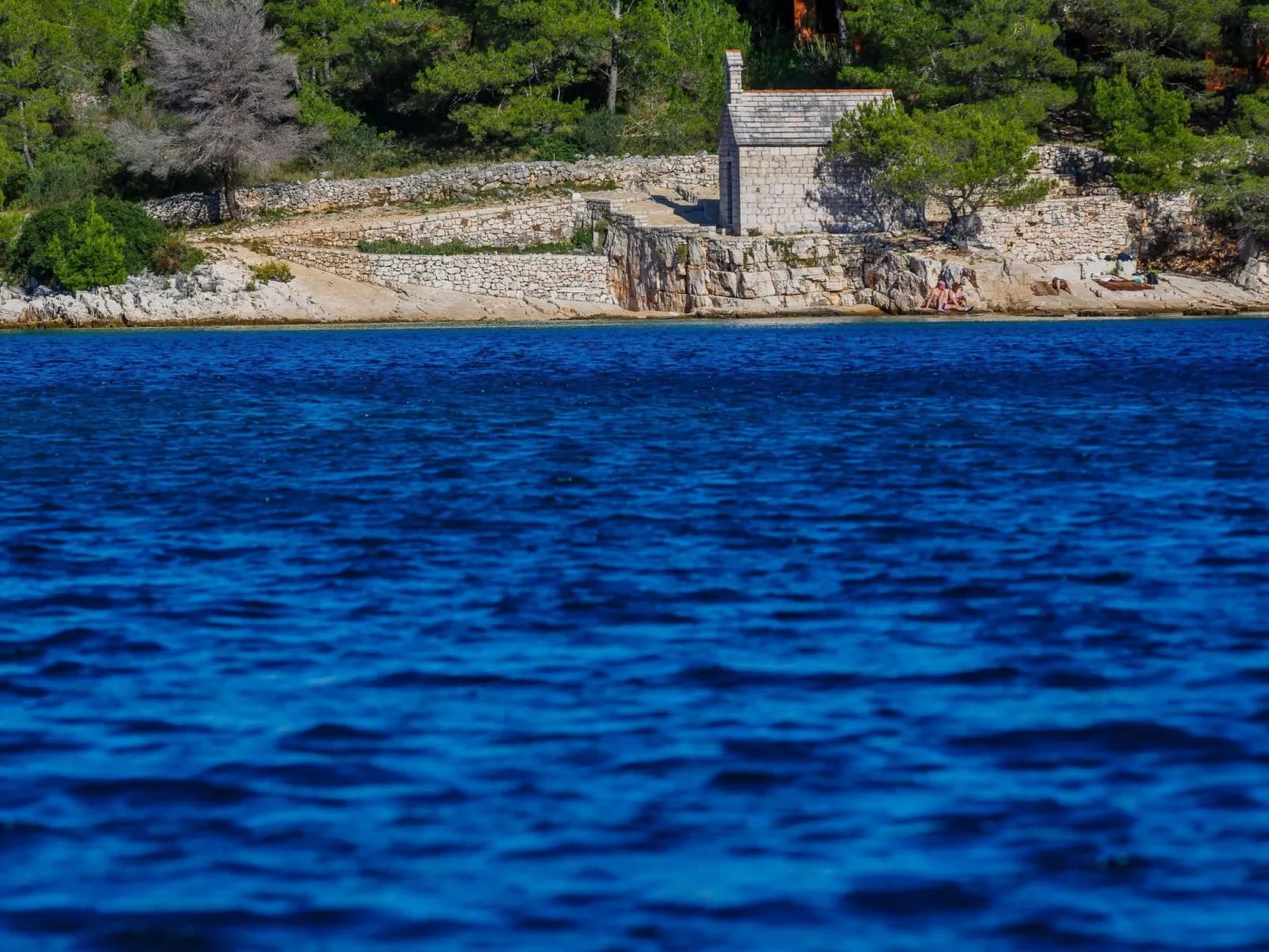 Ferienvilla "Osibova" mit Blick auf das Wasser-Dehors