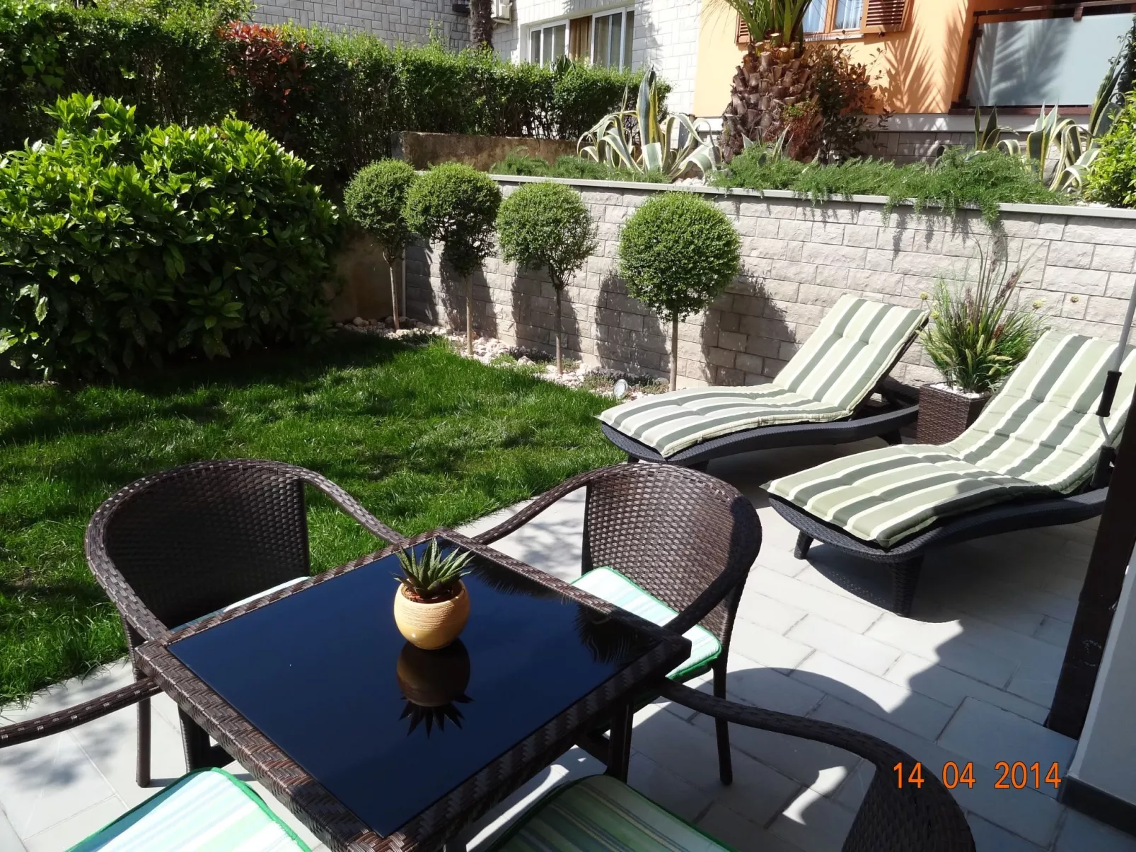 Appartement Silvia mit Terrasse und Meerblick-Draußen