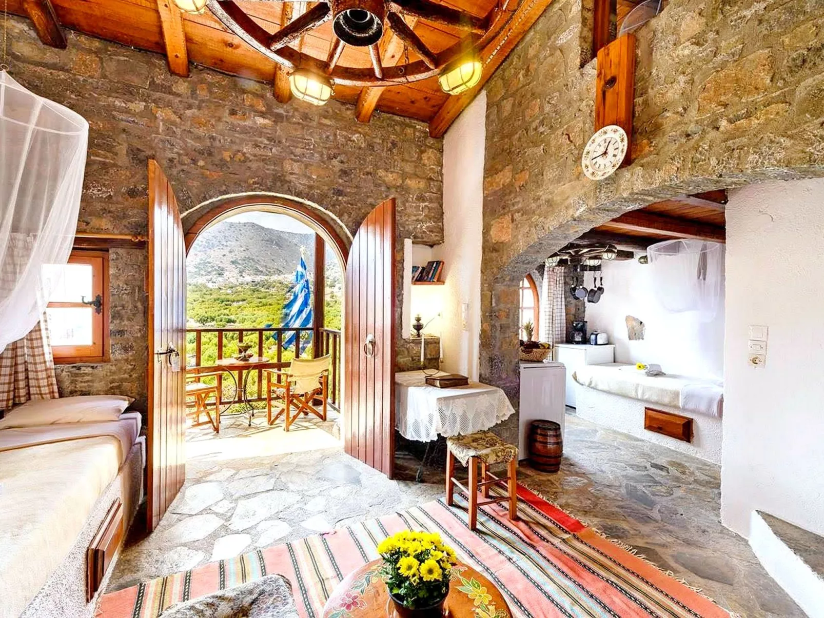 Authentisches kretisches Steinhaus Clio mit Aussicht-Drinnen
