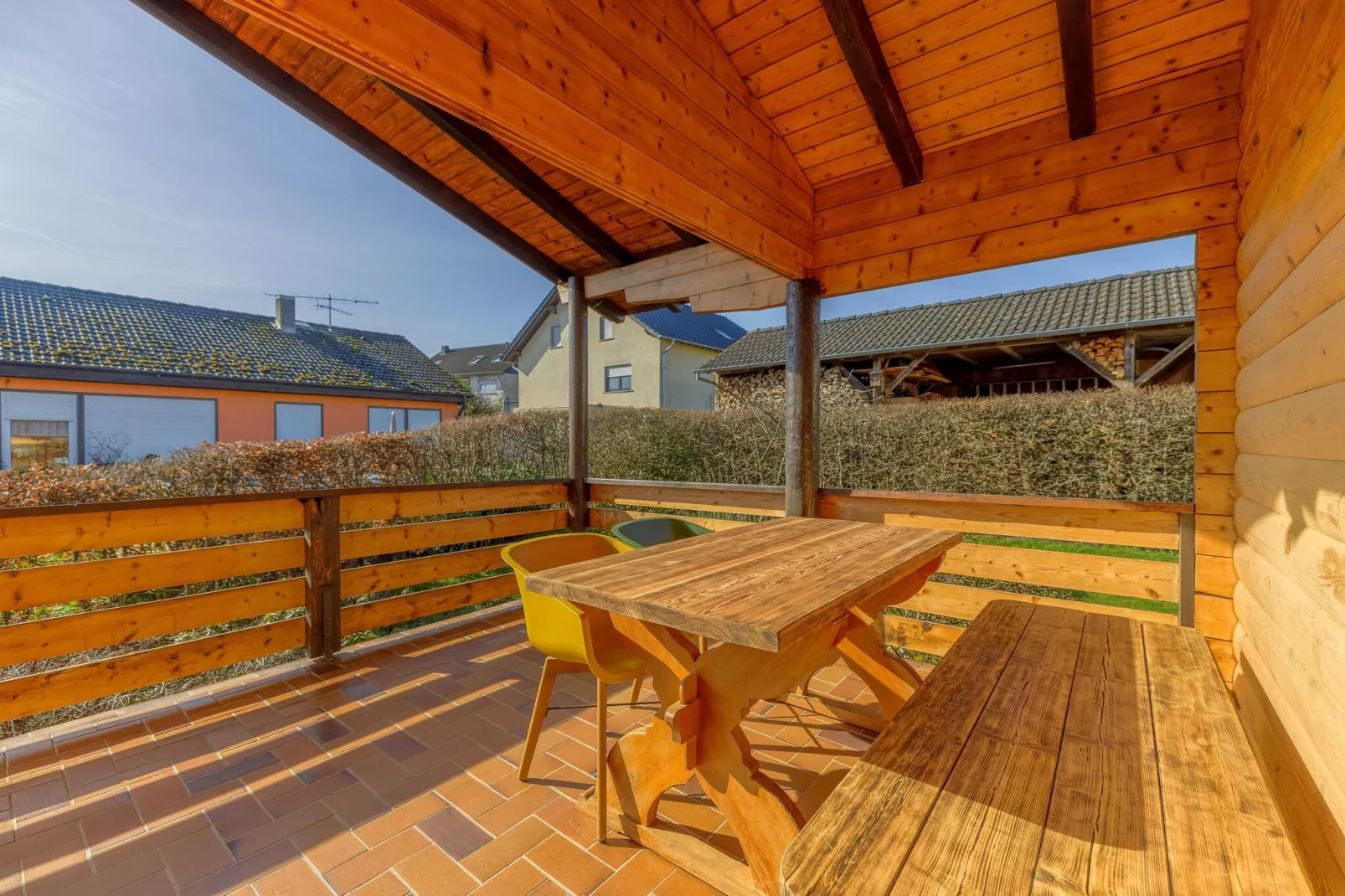 TYP S Holzhaus 6P - Camping Park in der Eifel-Terrace balcony